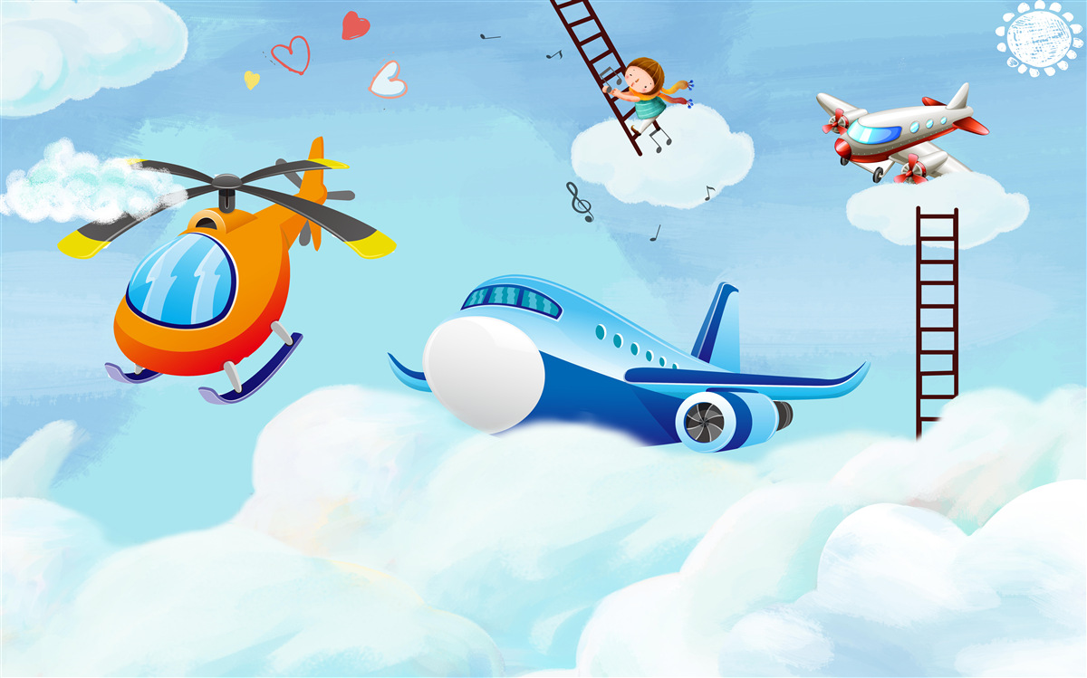 Papier peint dans les nuages