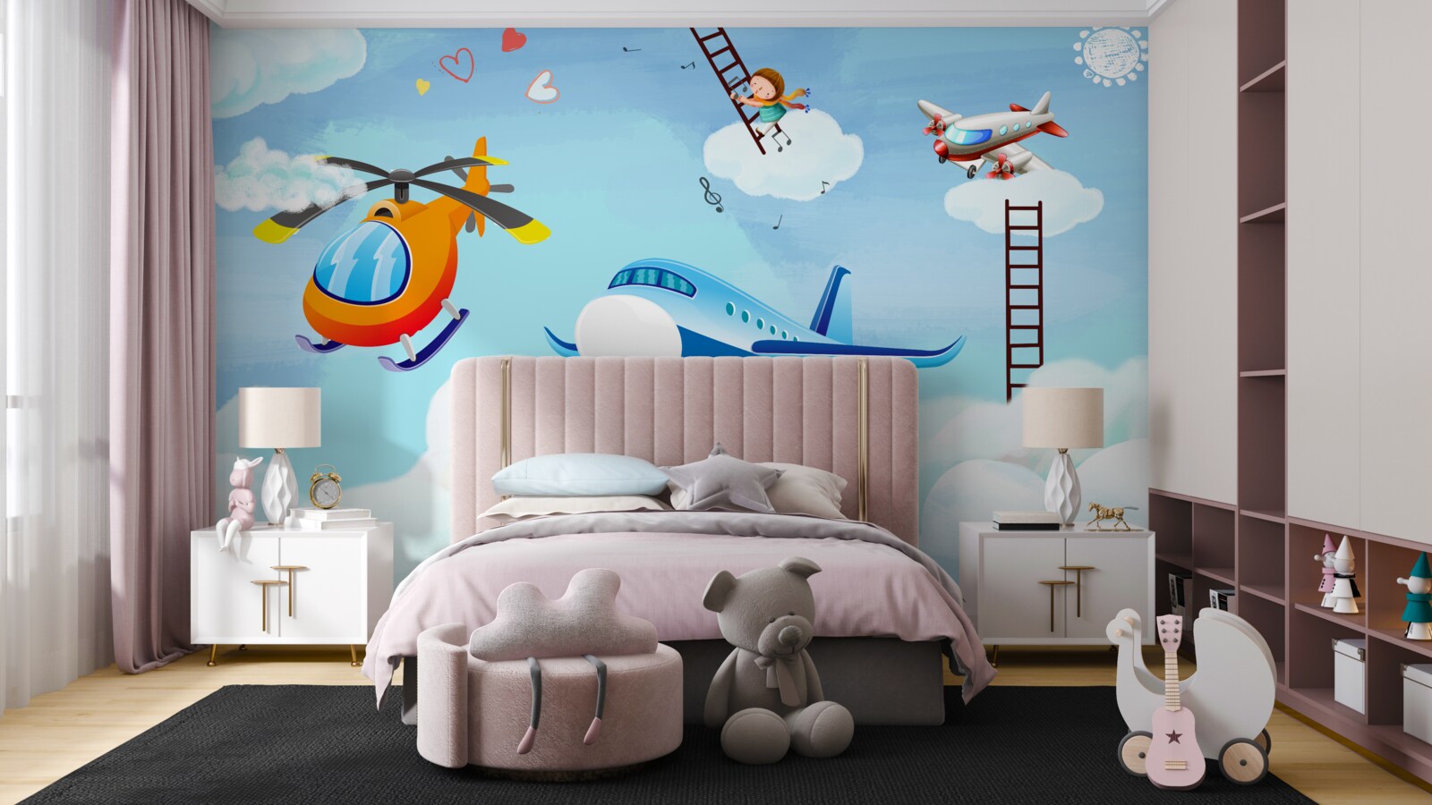 Papier peint dans les nuages