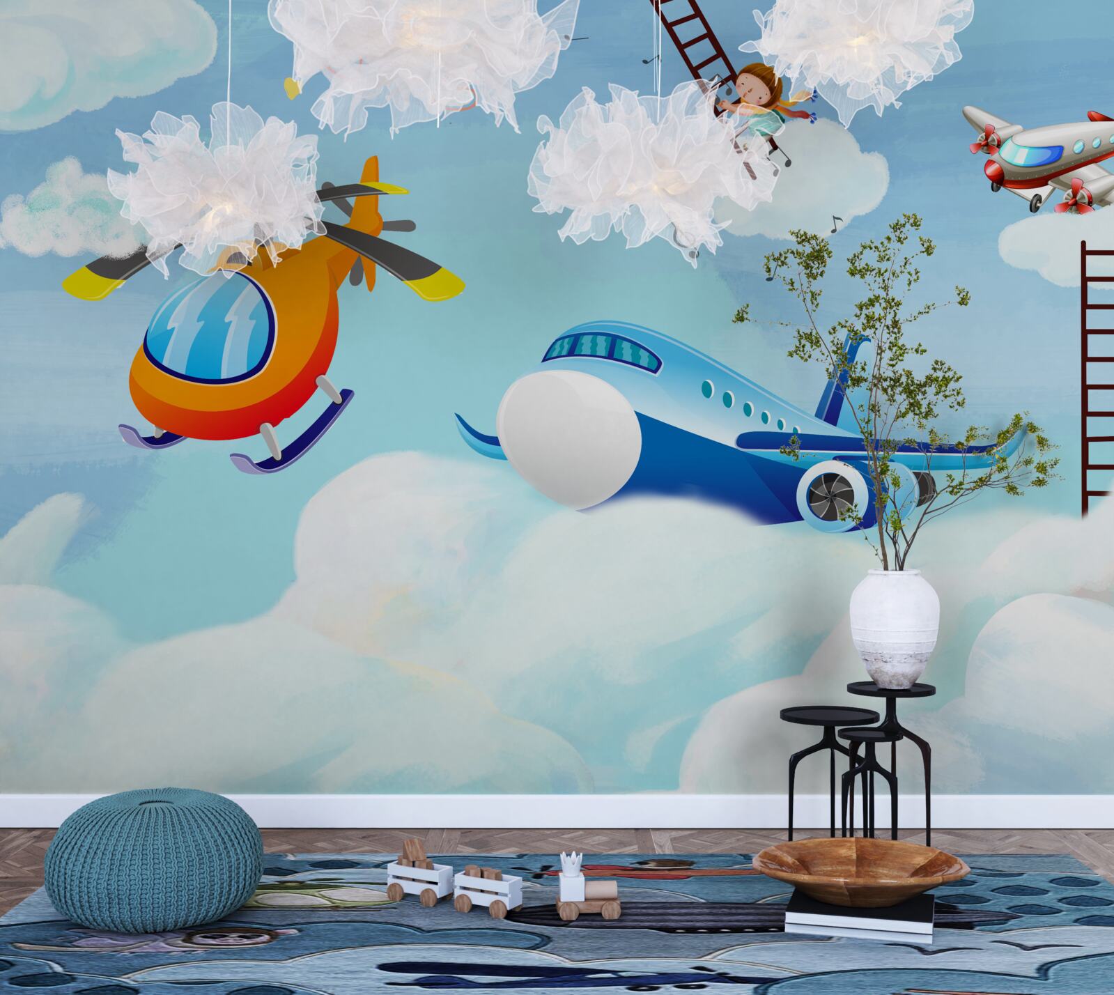 Papier peint dans les nuages