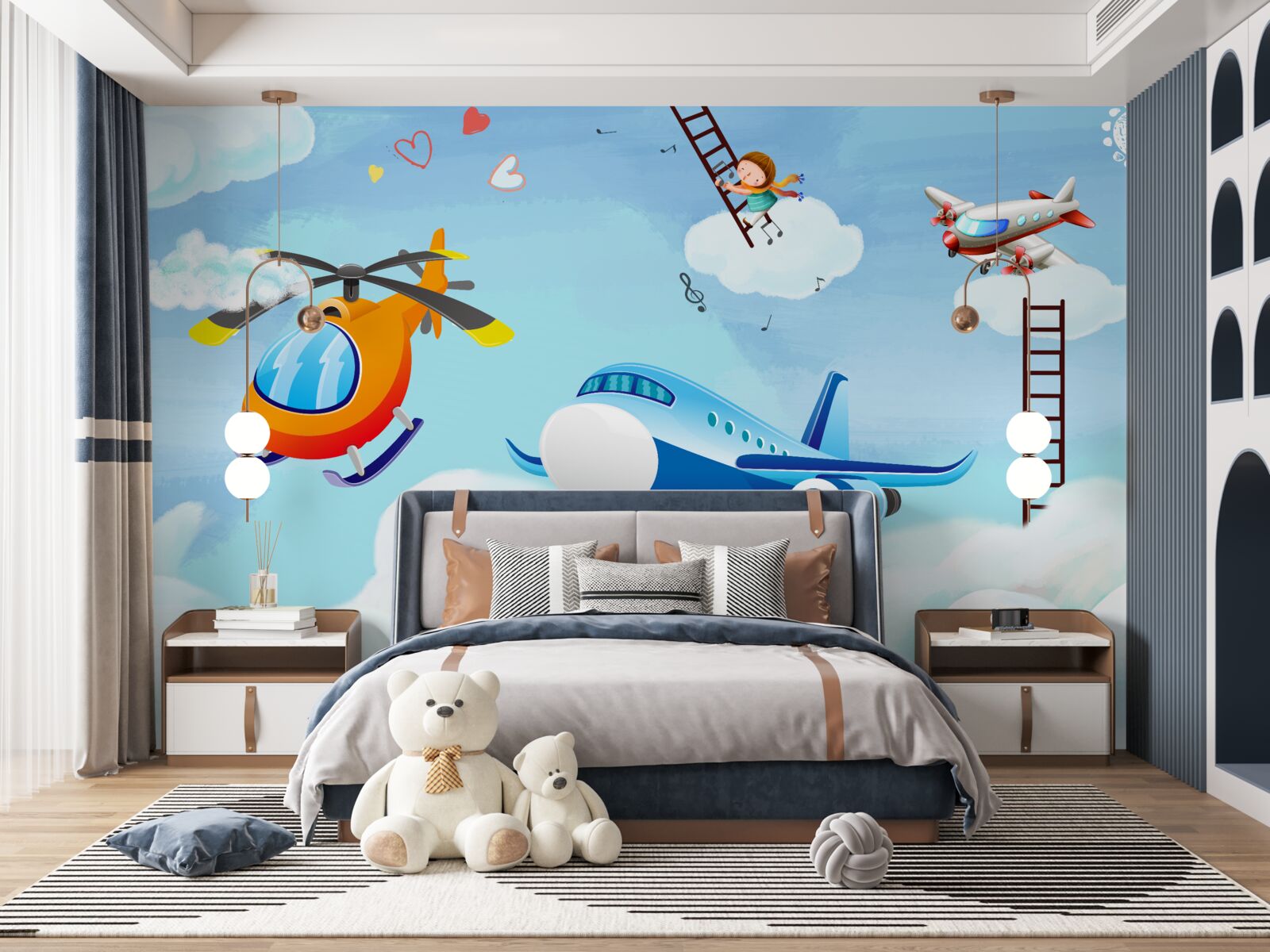 Papier peint dans les nuages