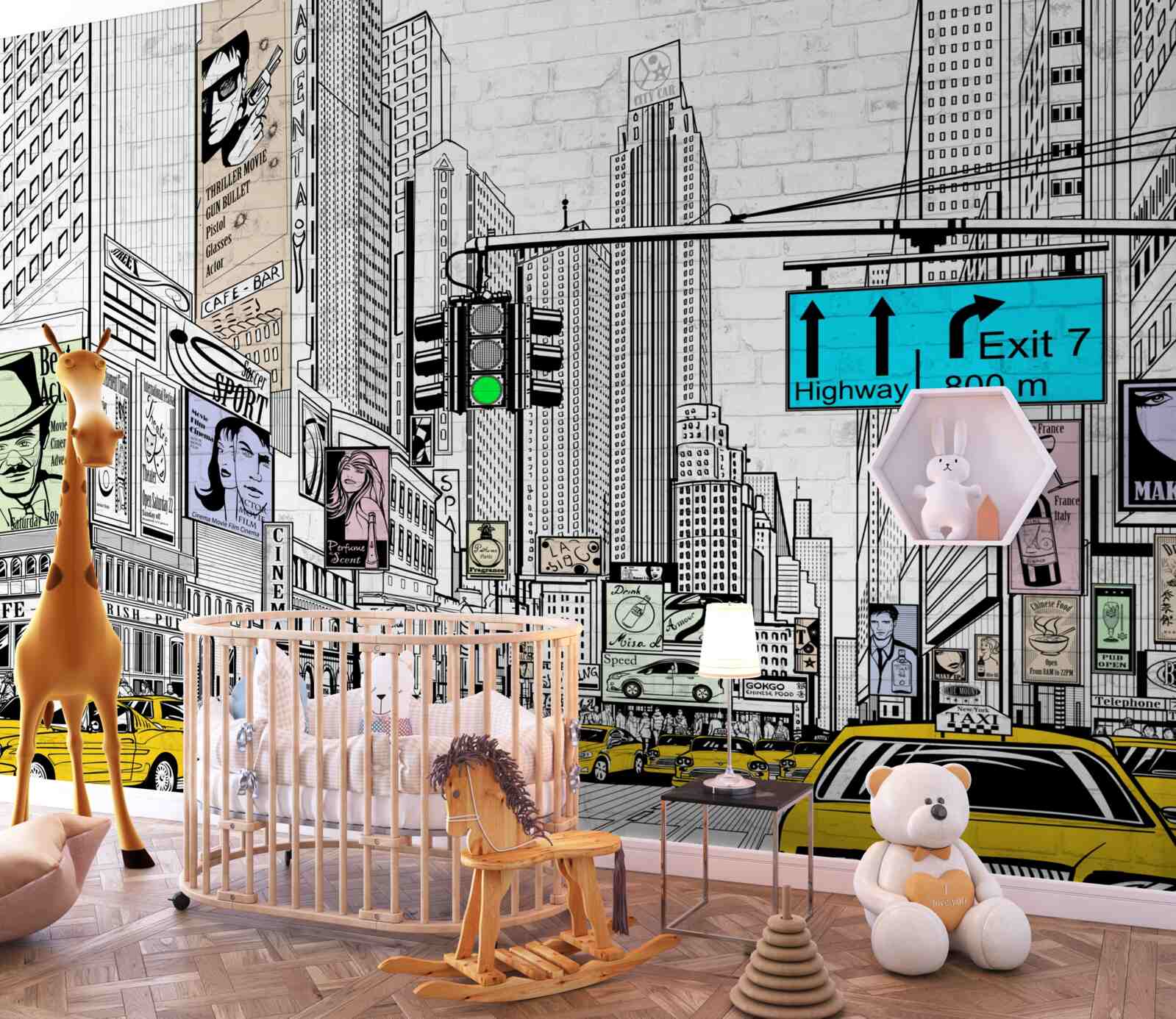 Papier peint les mégapoles et les zones peuplées sont marquées en jaune