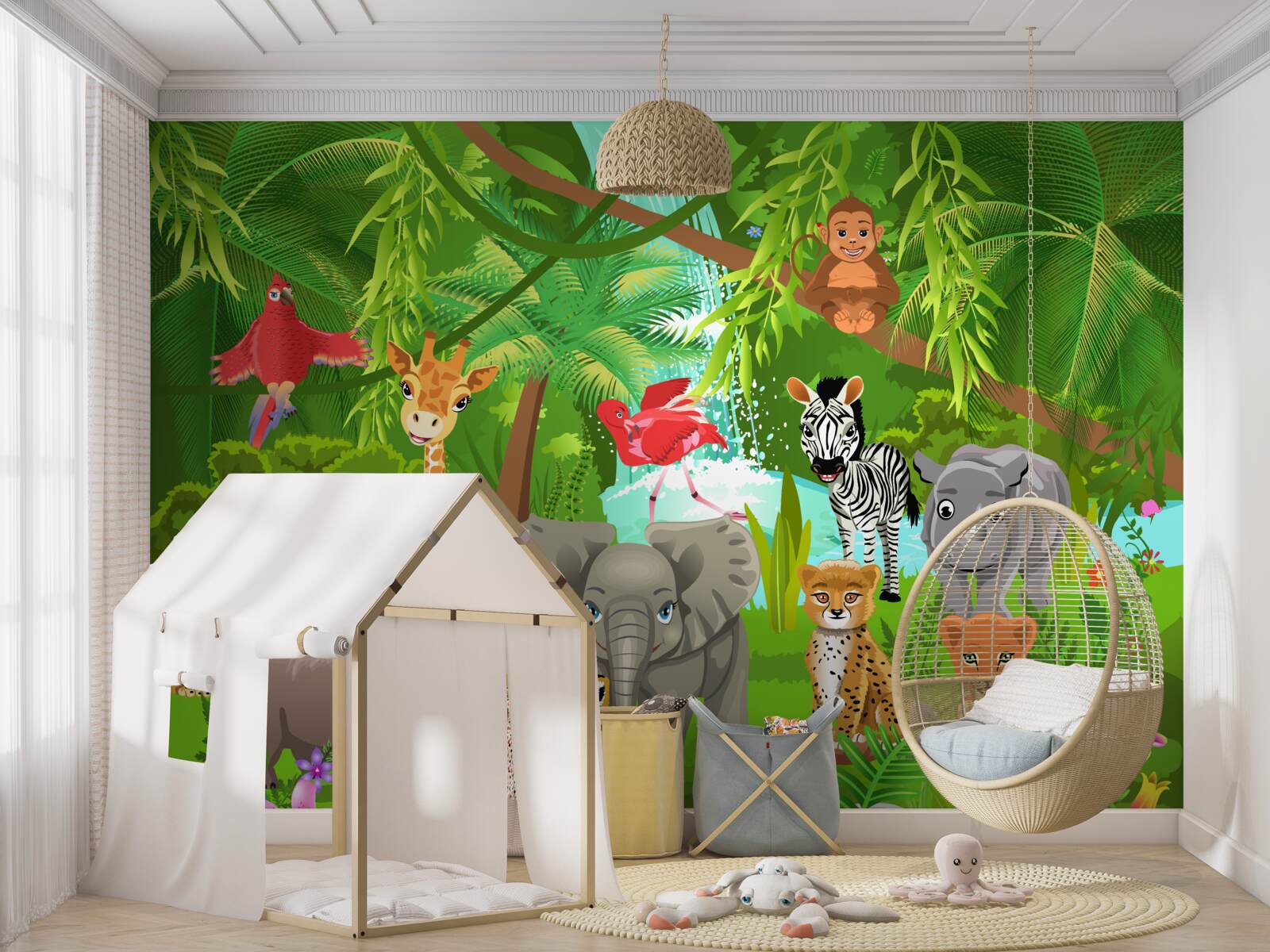 Papier peint créature dans la brousse