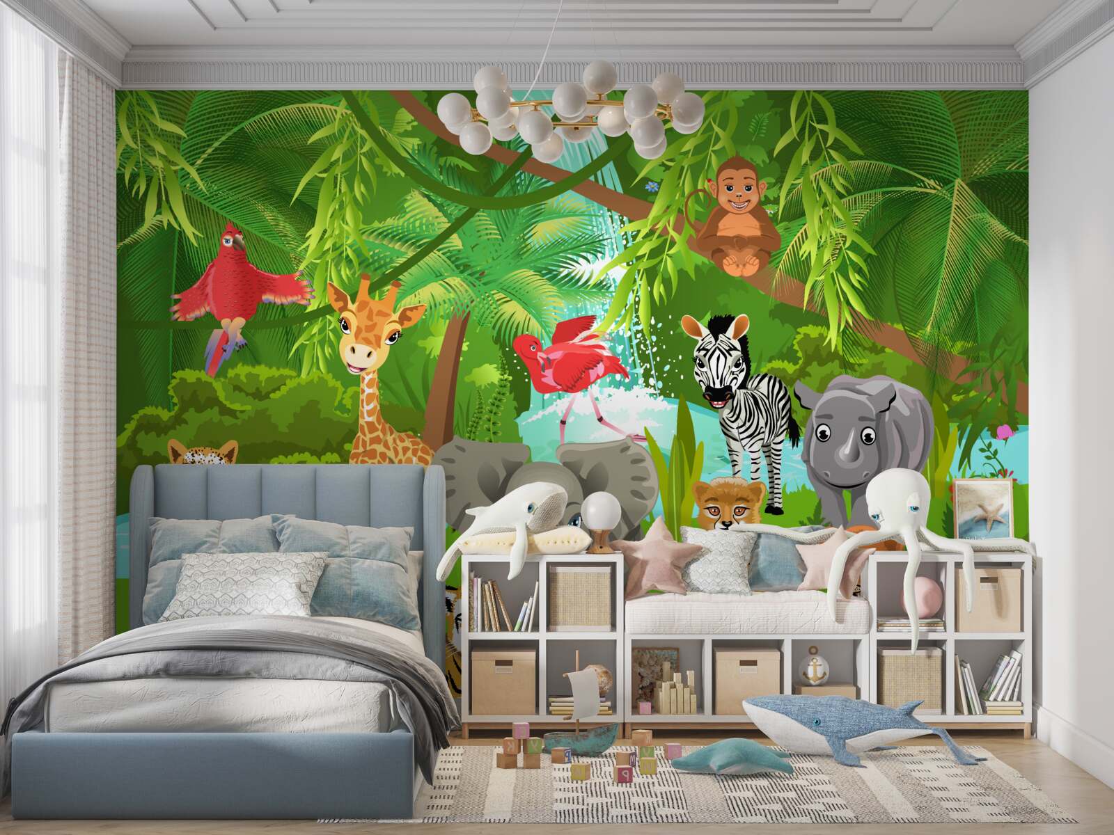 Papier peint créature dans la brousse