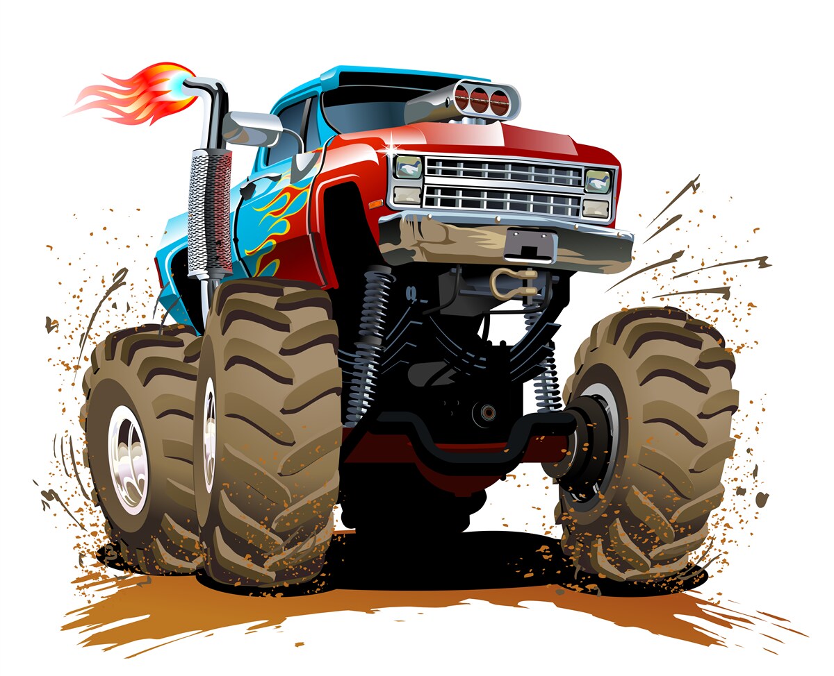 Papier peint véhicule de transport de fond, camionnette géante et moyens de transport