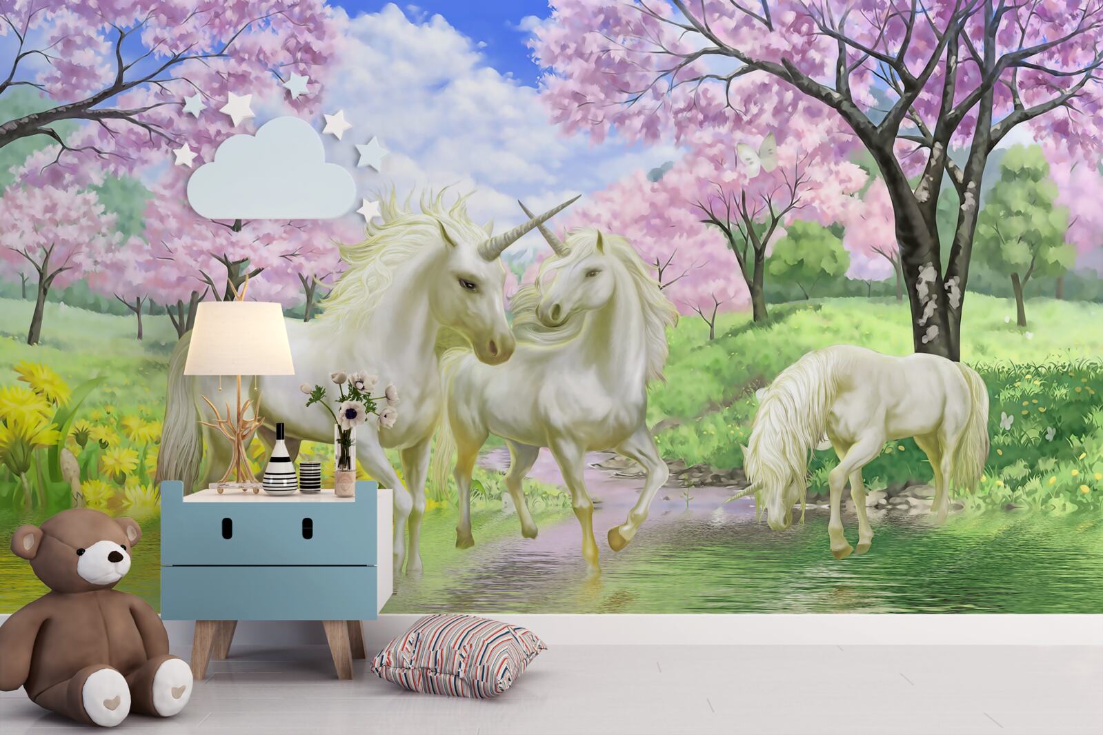 Papier peint flore, ecine et bourgeon