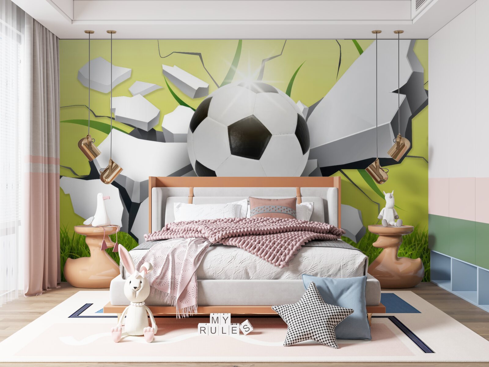 Papier peint coup de chance sur le ballon