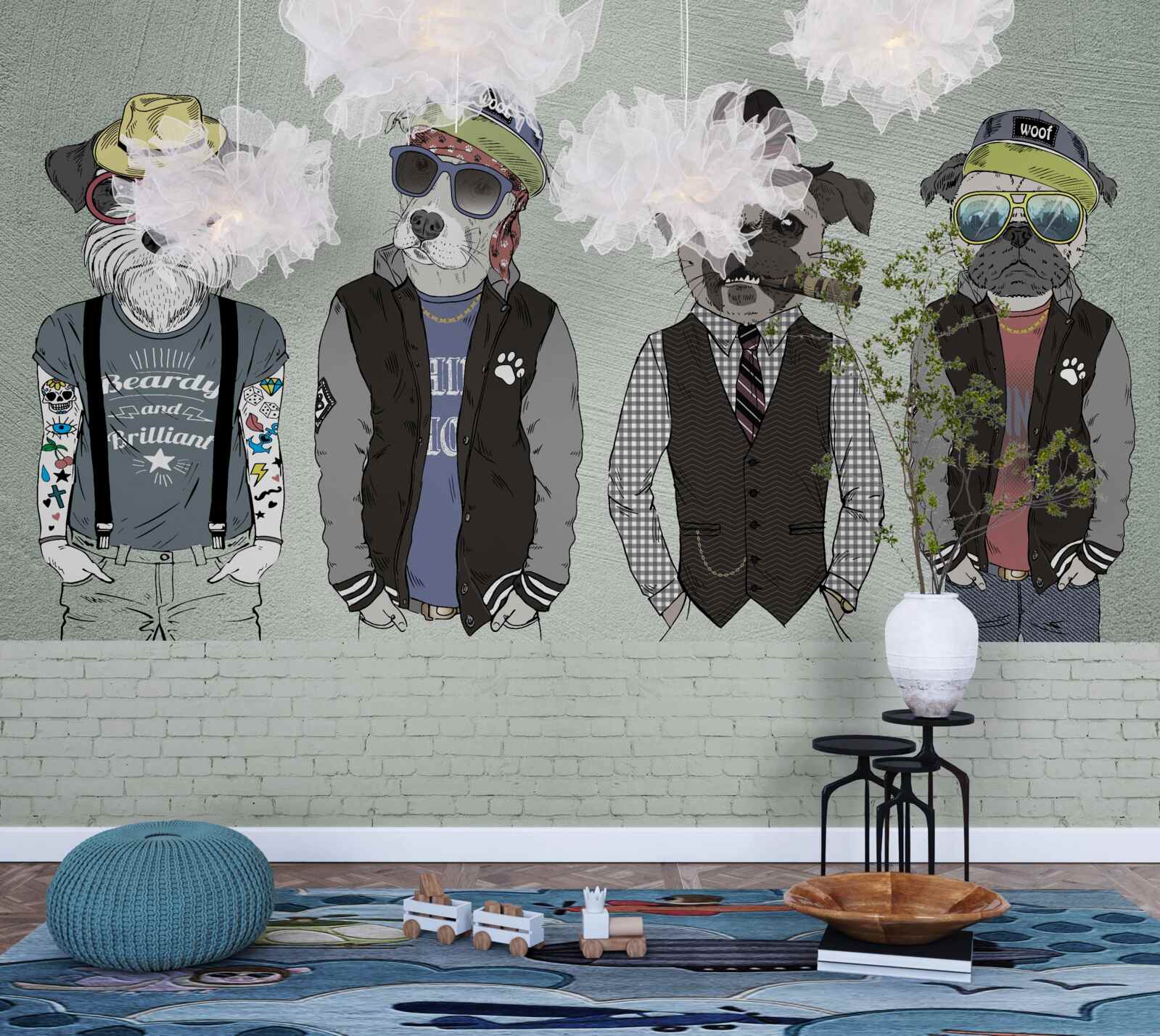 Papier peint image artificielle, conception graphique