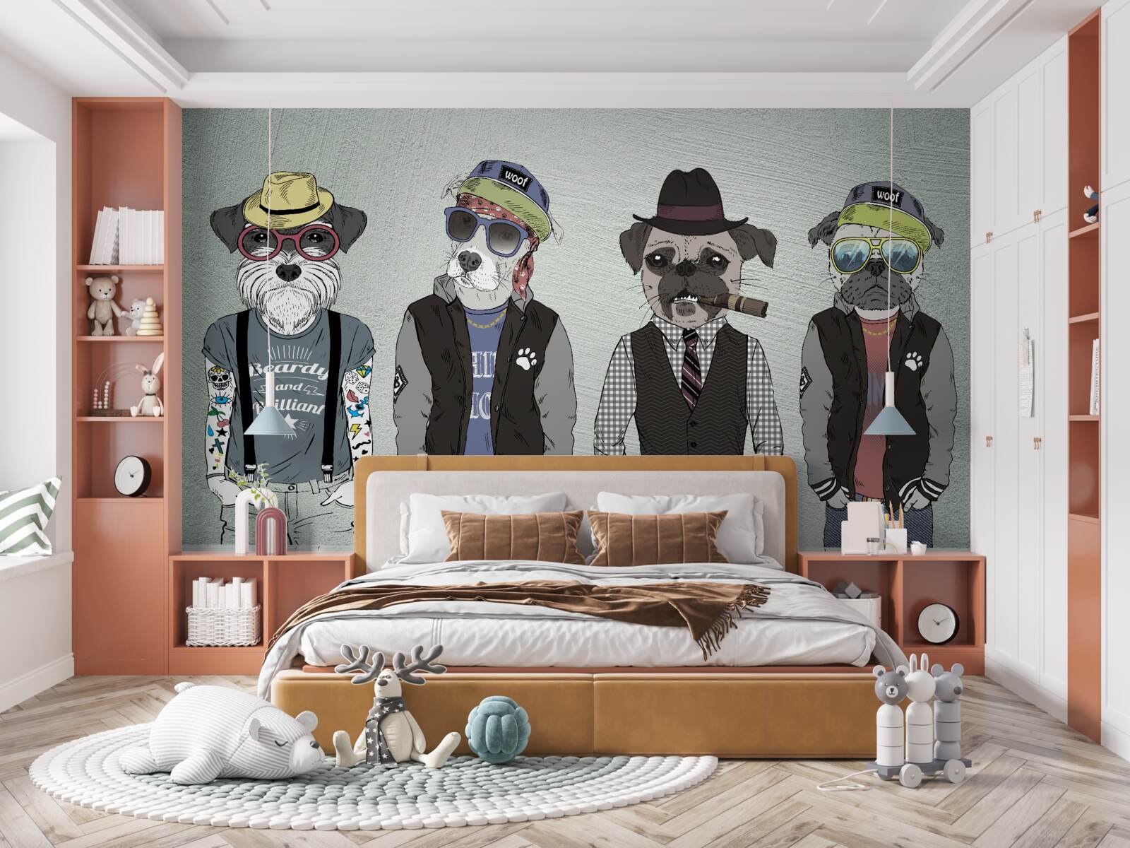 Papier peint image artificielle, conception graphique