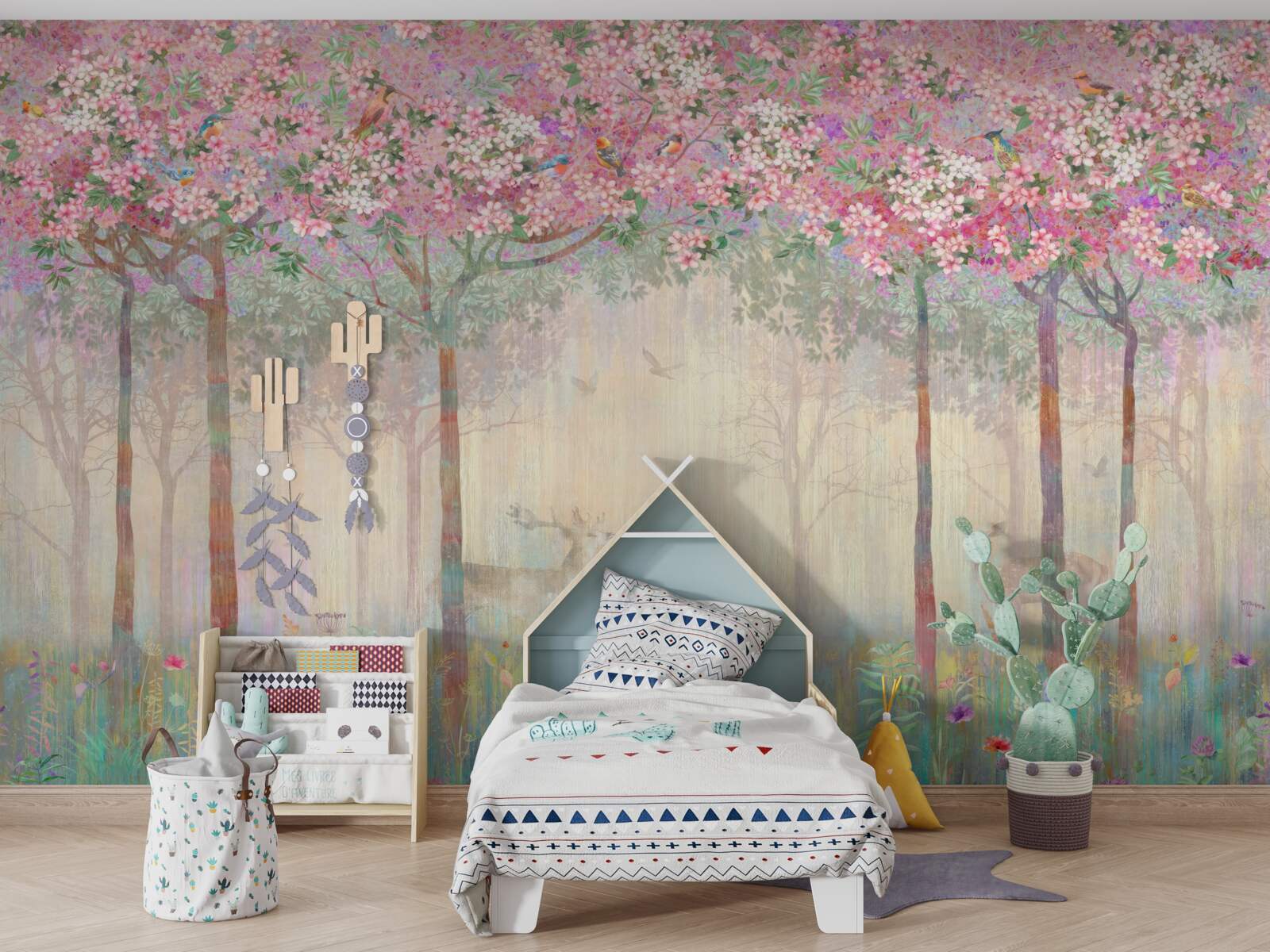 Papier peint hall et arbre