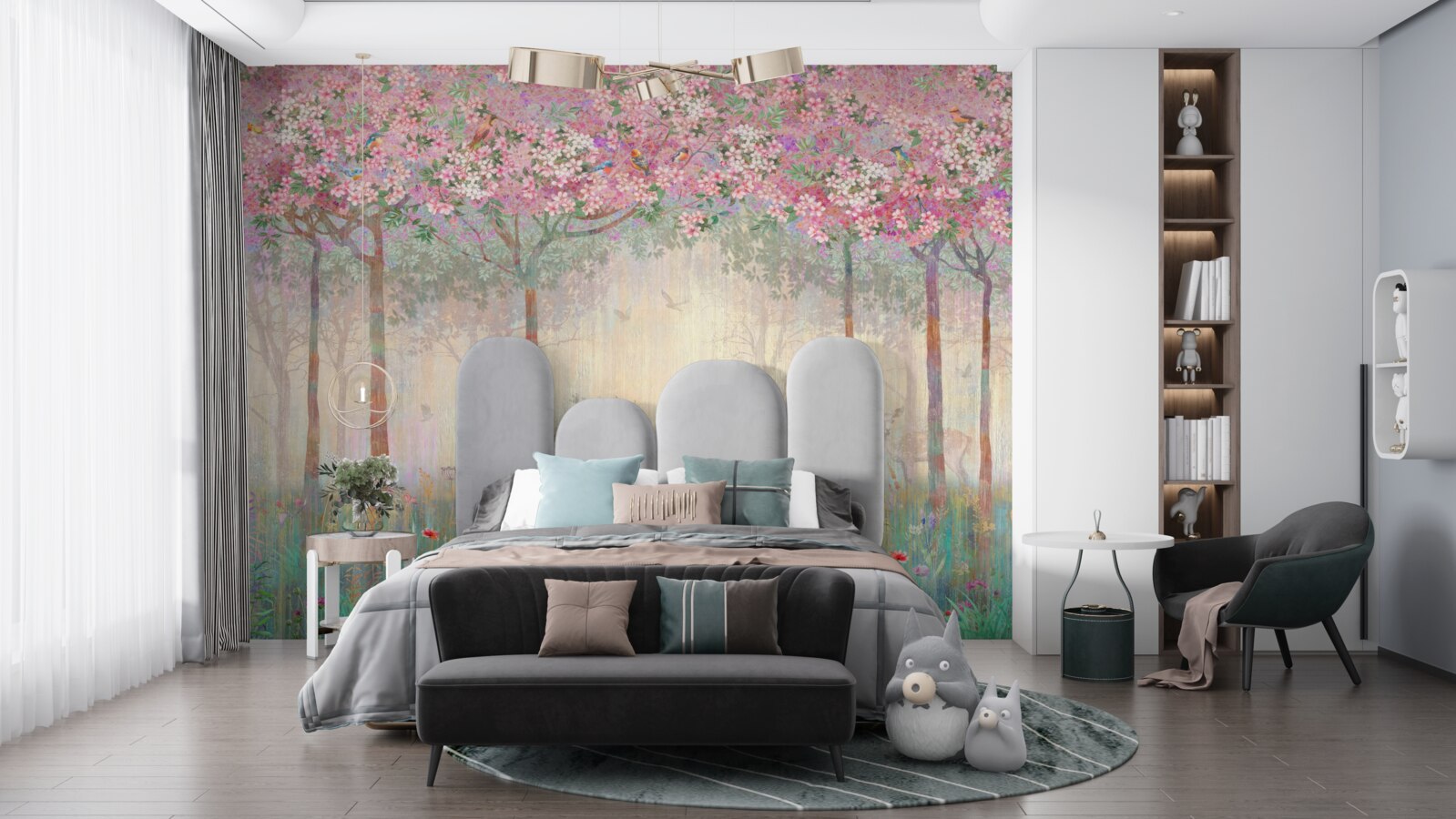 Papier peint hall et arbre