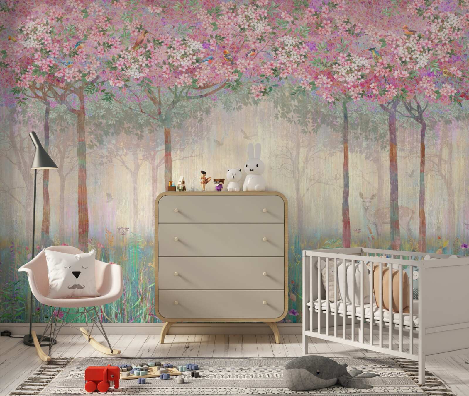 Papier peint hall et arbre