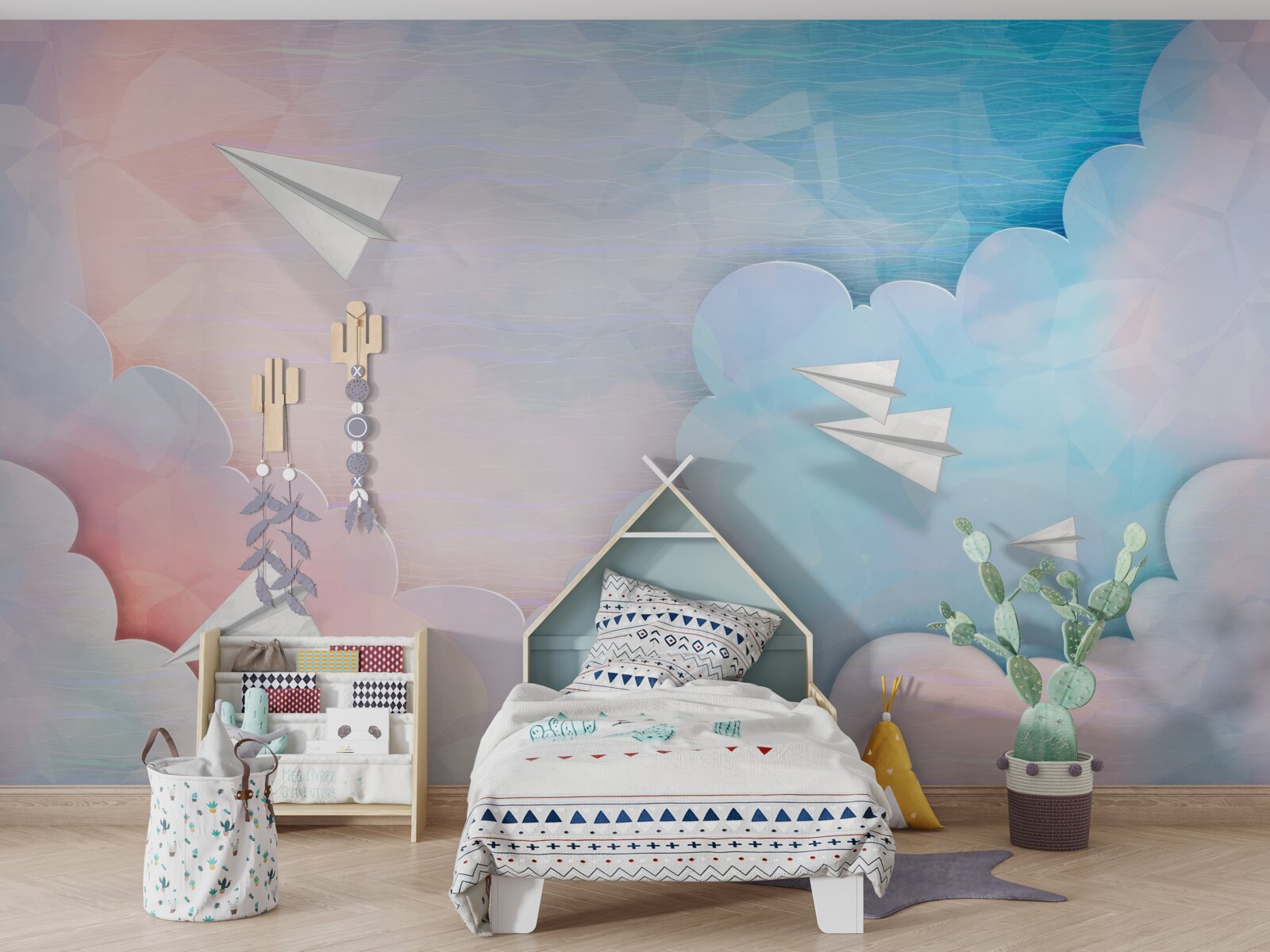 Papier peint le ciel, le mur et la couleur bleue