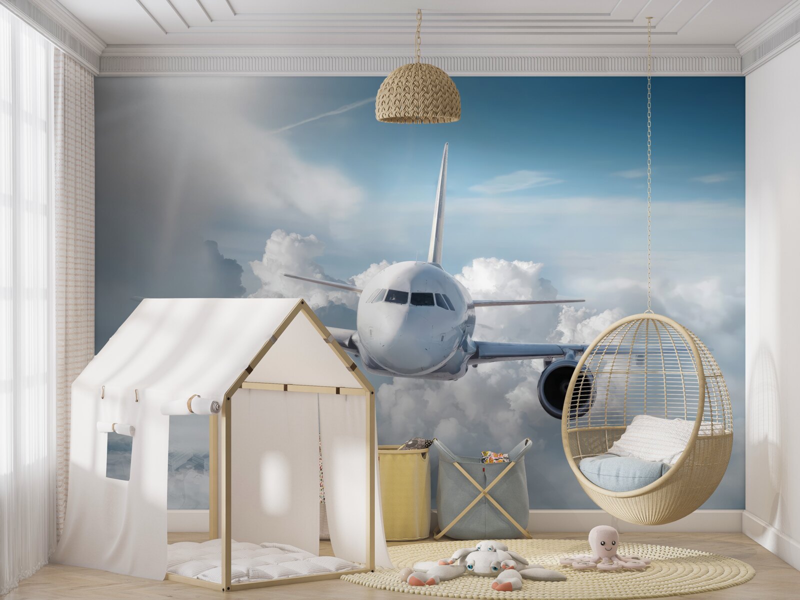 Papier peint les avions de transport de passagers, les voyages aériens et la technologie de l'aviation