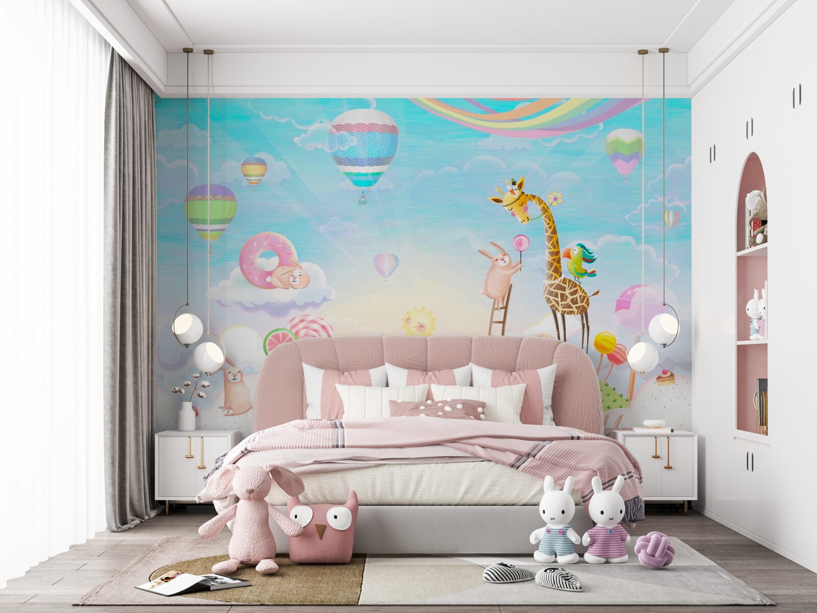 Papier peint girafe avec girafes