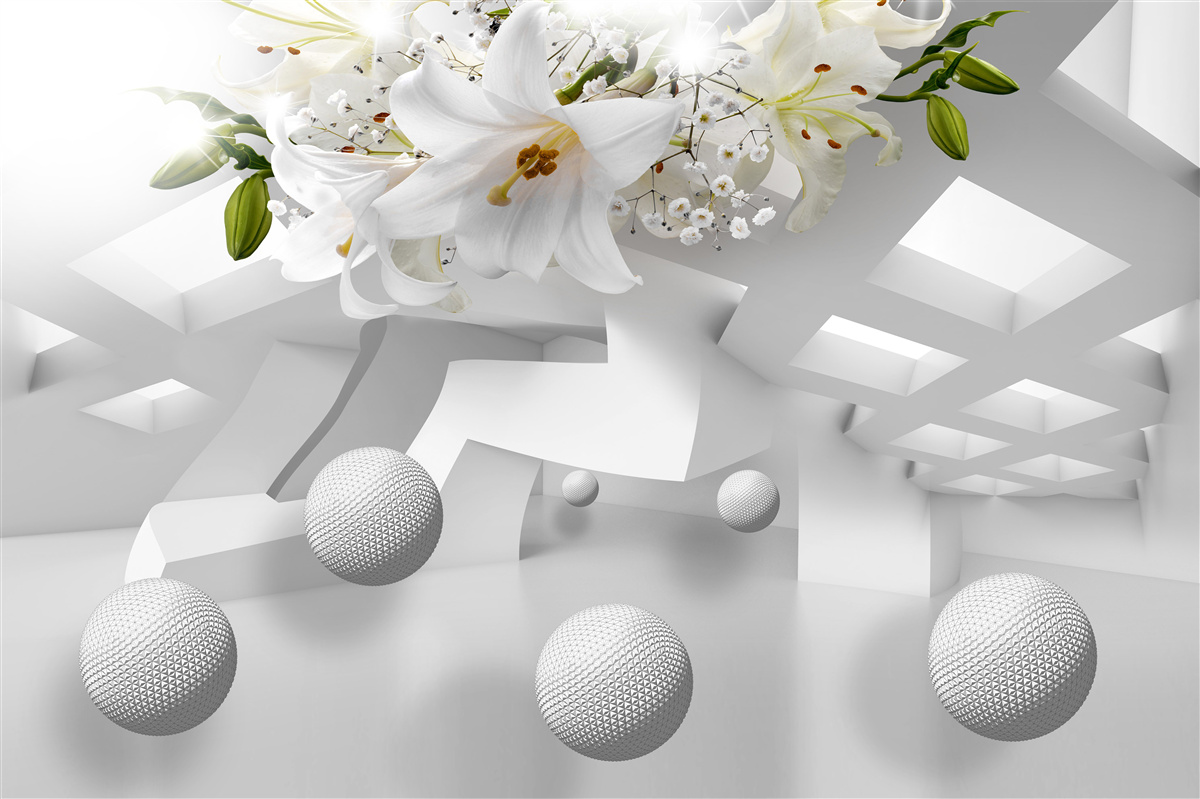 Papier peint lily ballons dans l'espace