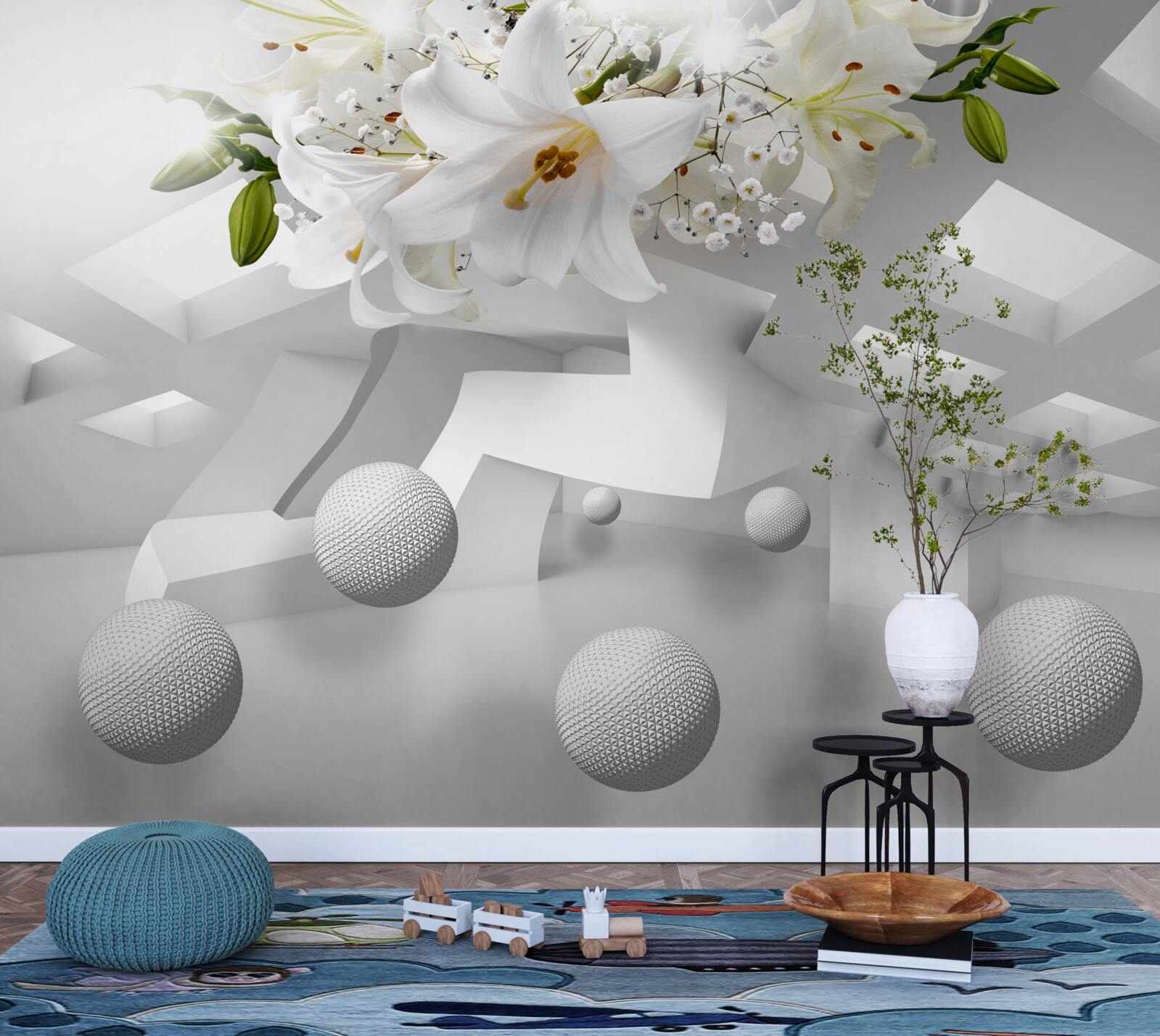 Papier peint lily ballons dans l'espace