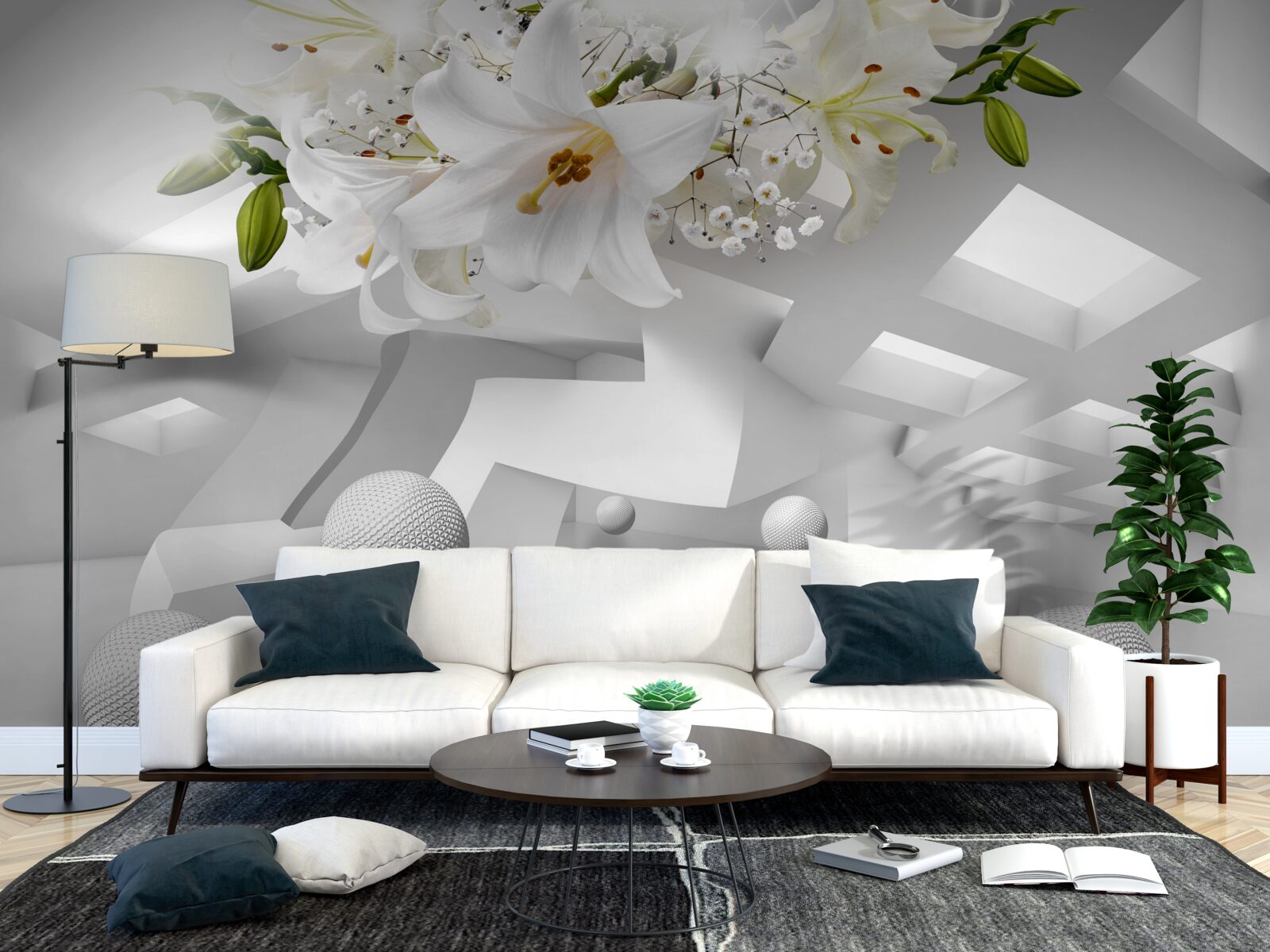 Papier peint lily ballons dans l'espace