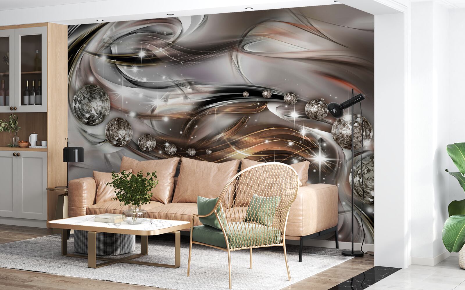 Papier peint l'éclat et la brillance des pierres précieuses