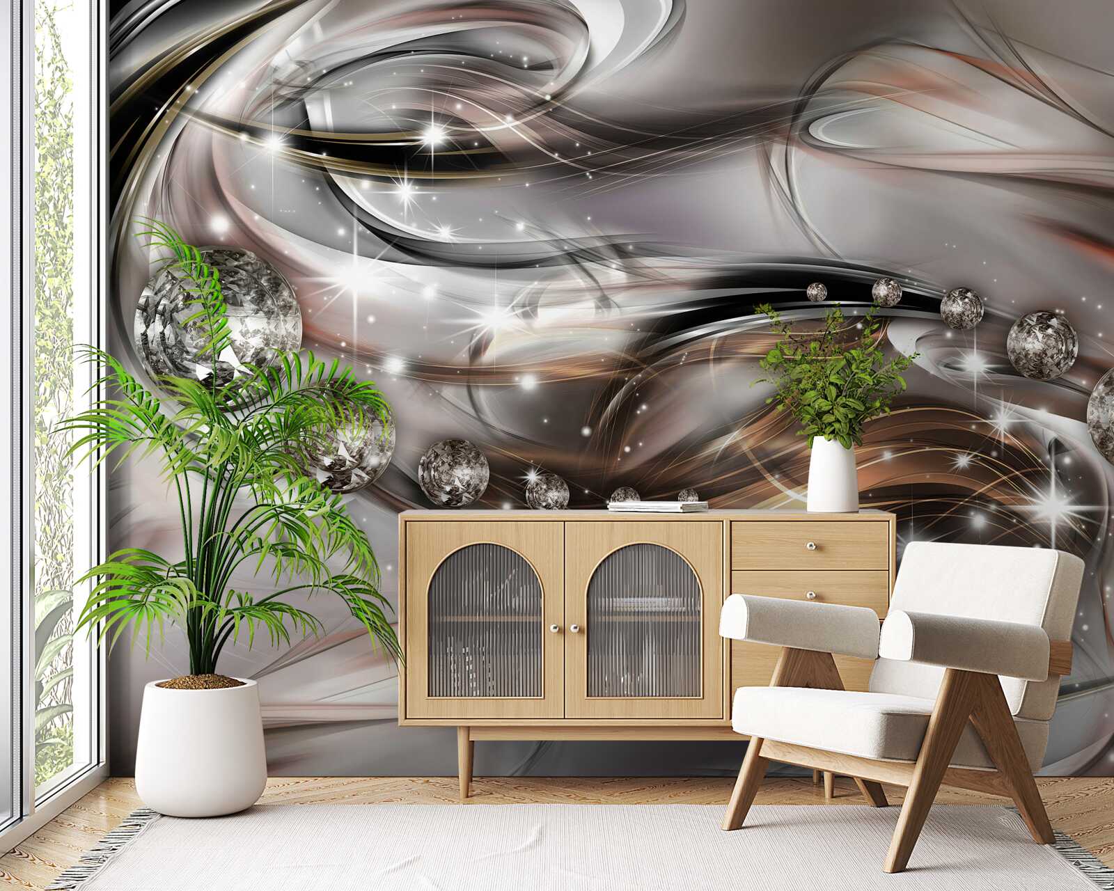 Papier peint l'éclat et la brillance des pierres précieuses