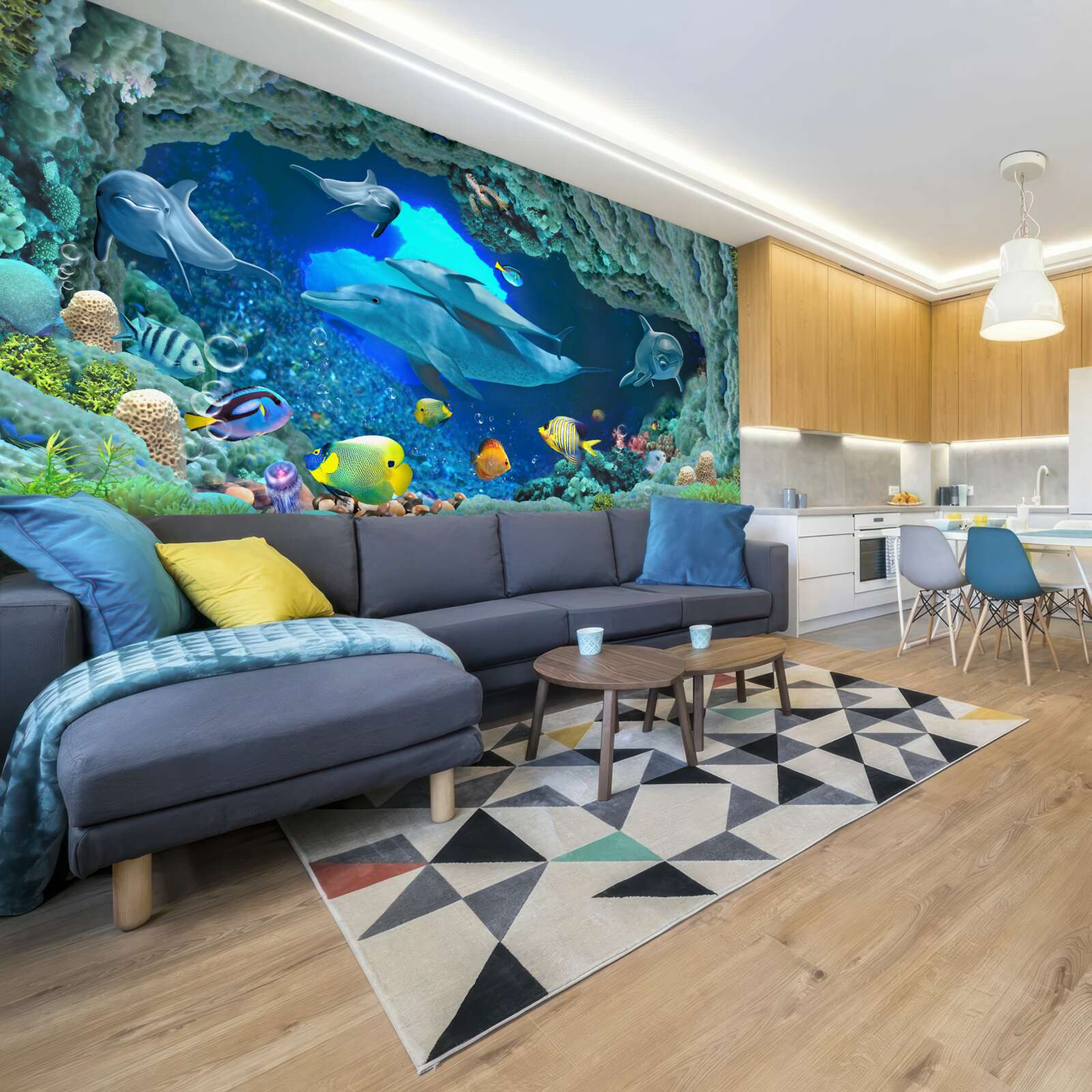 Papier peint aquariums muraux et d'eau douce