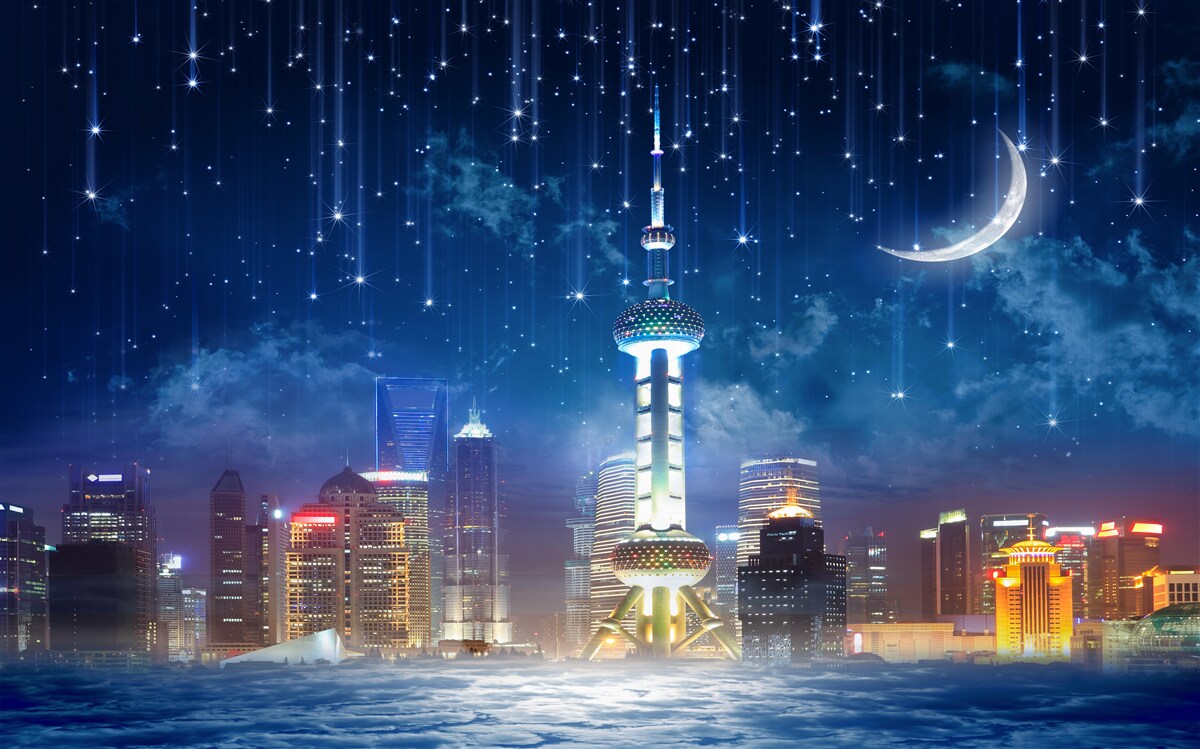 Papier peint meubles bleus et violets