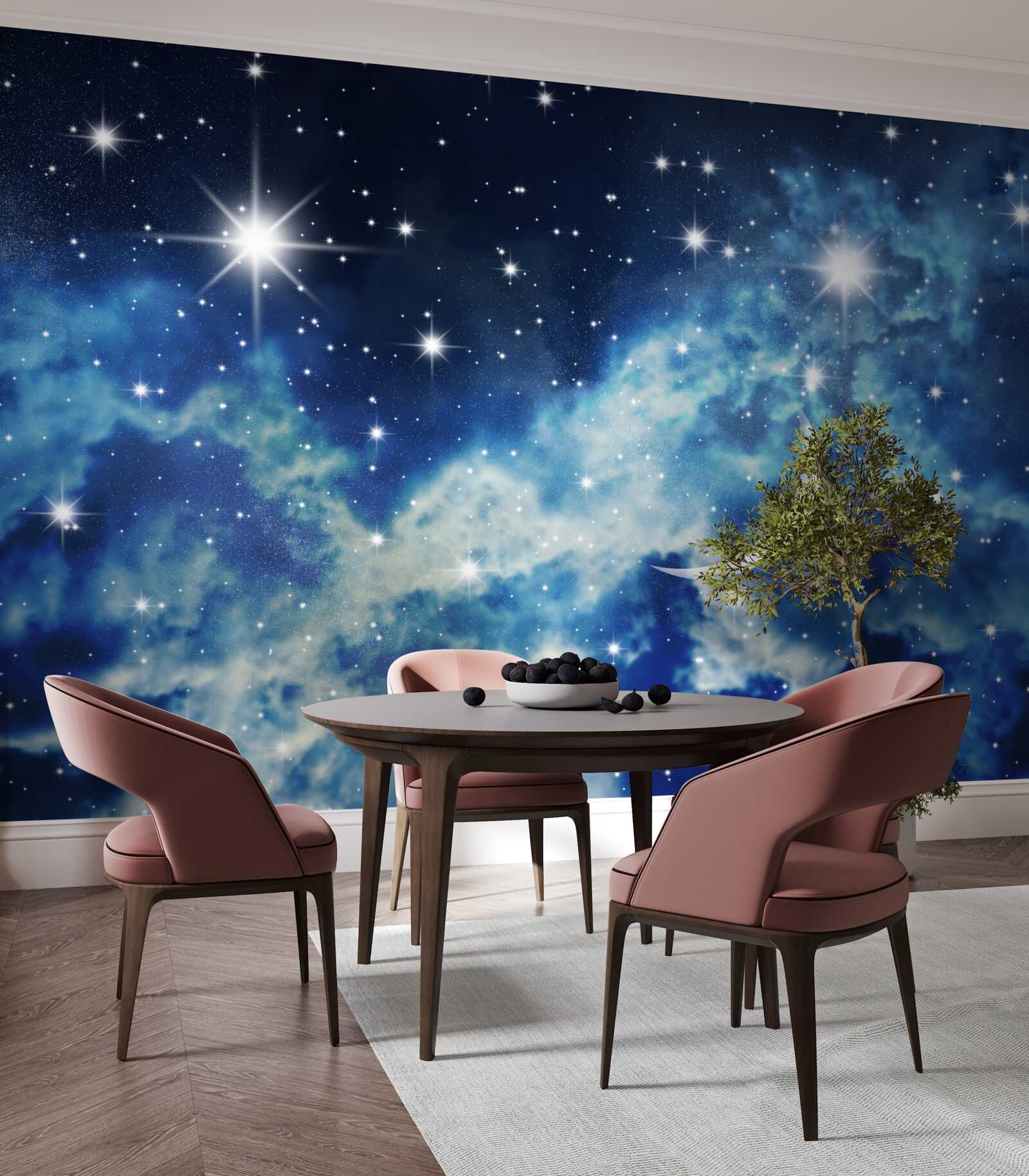 Papier peint scénario de plafond avec ciel pour la chambre à coucher