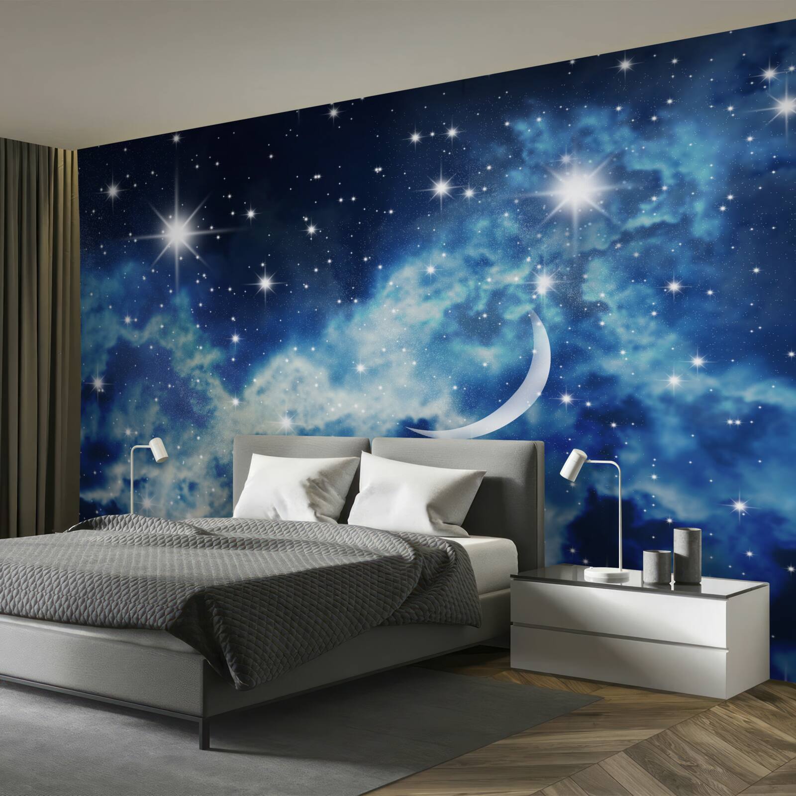 Papier peint scénario de plafond avec ciel pour la chambre à coucher