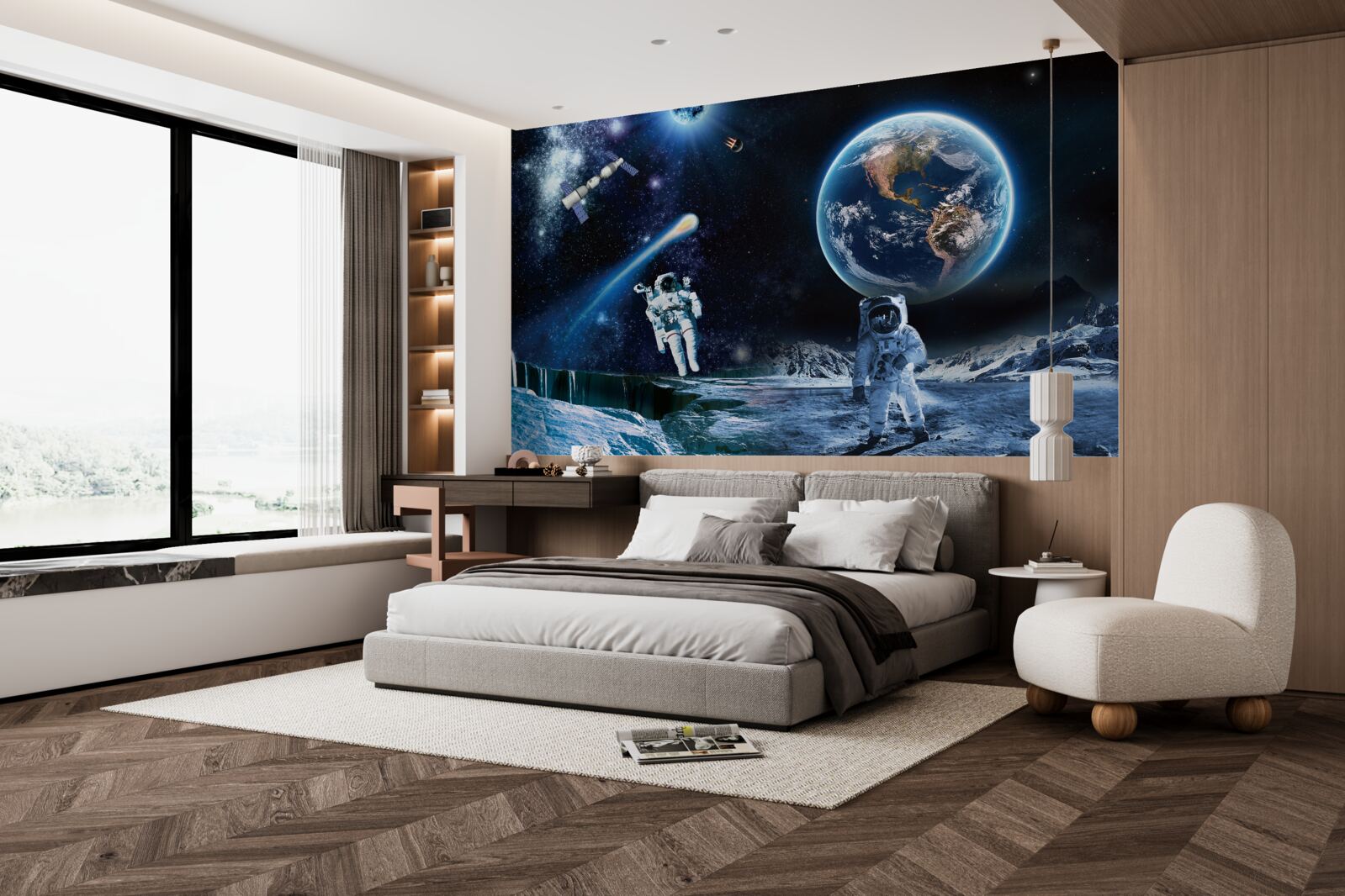 Papier peint fresque et ciel