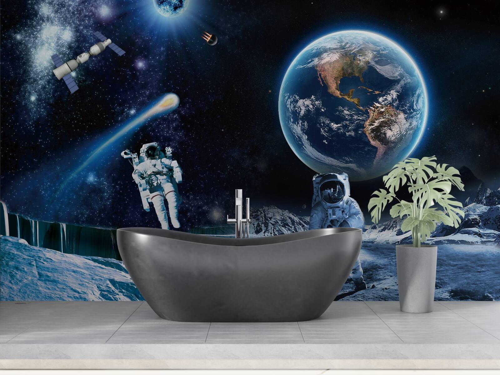 Papier peint fresque et ciel