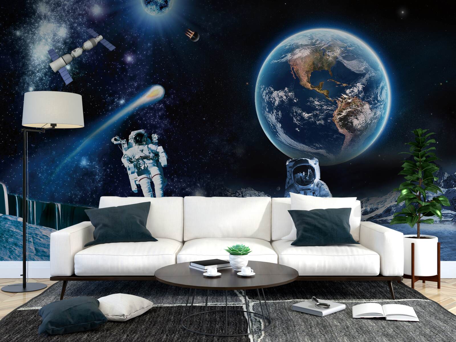 Papier peint fresque et ciel