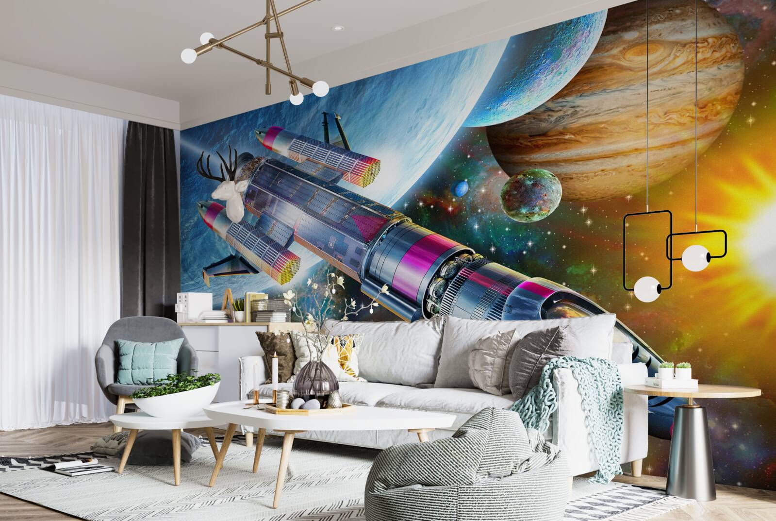 Papier peint Environnement spatial, univers et satellite