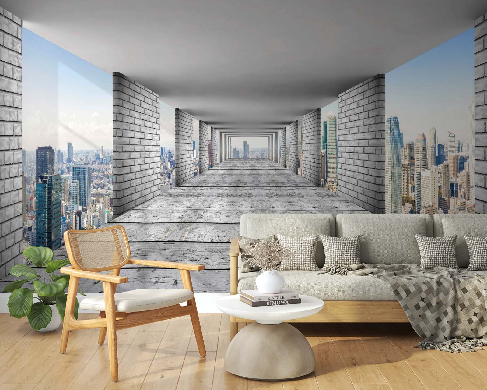 Papier peint métro ouvrant le panorama de la ville