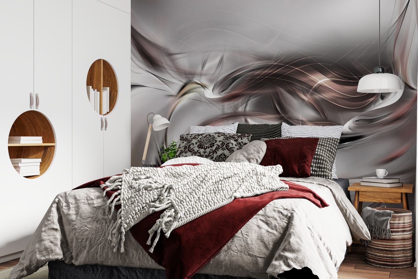 Papier peint gris abstrait