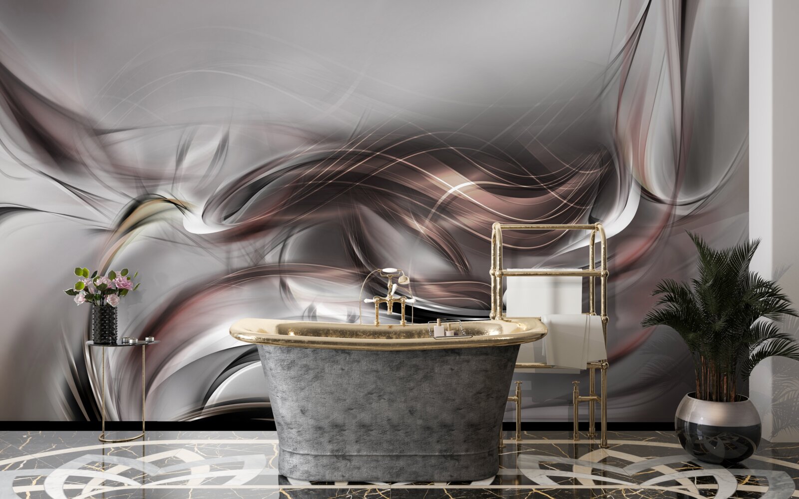 Papier peint gris abstrait