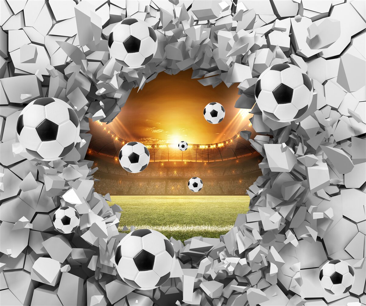 Papier peint Boules 3d et conteneur