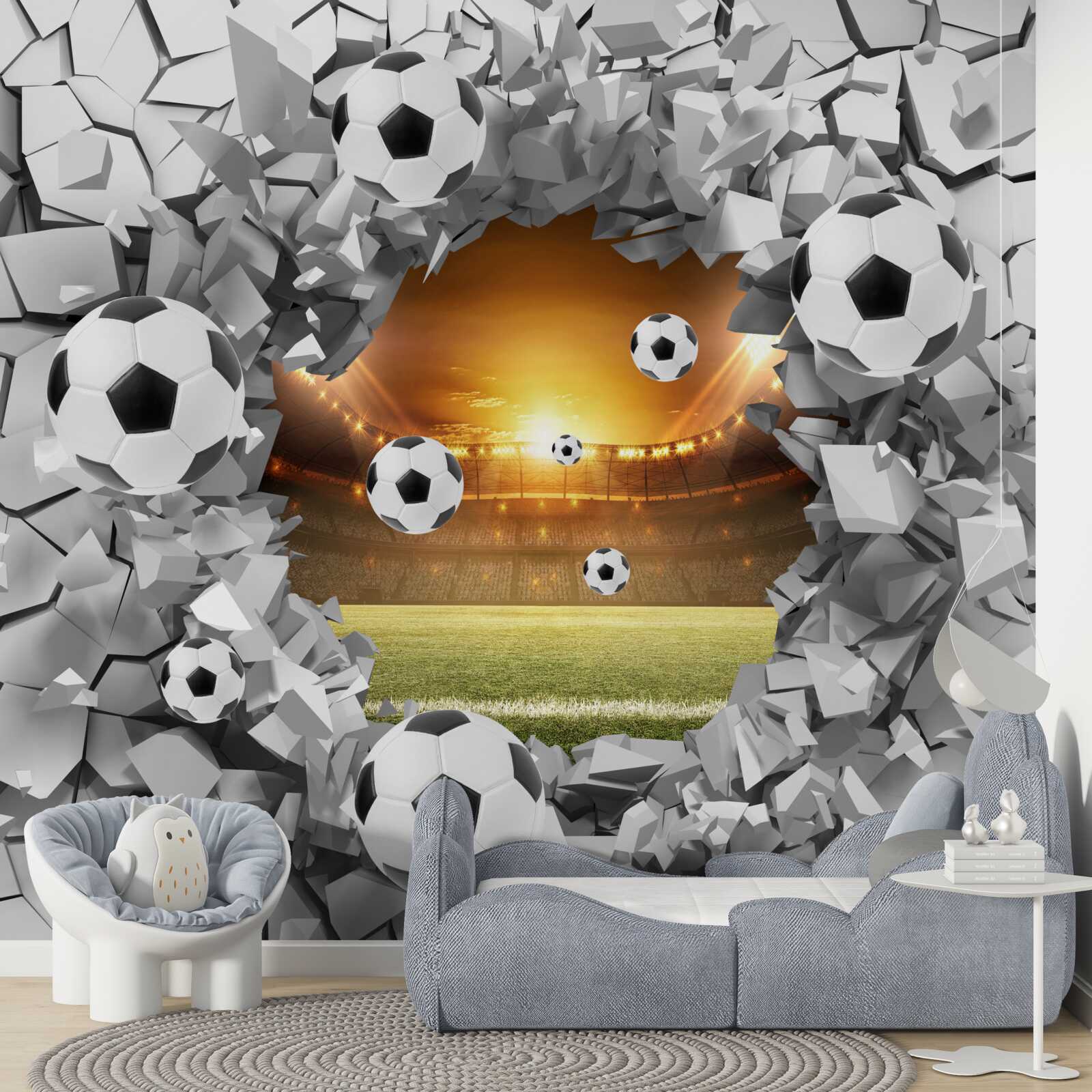 Papier peint Boules 3d et conteneur