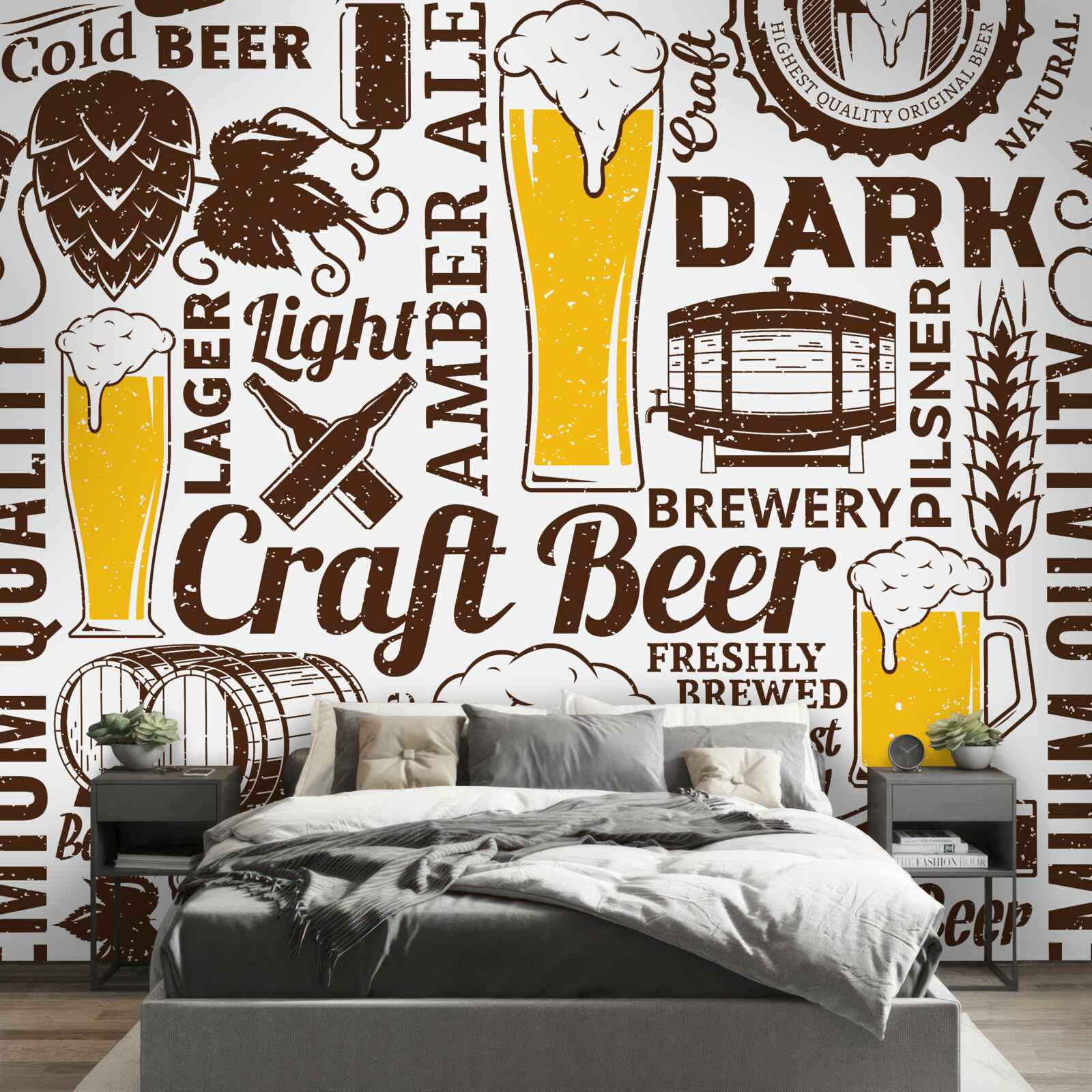 Papier peint gamme de bières