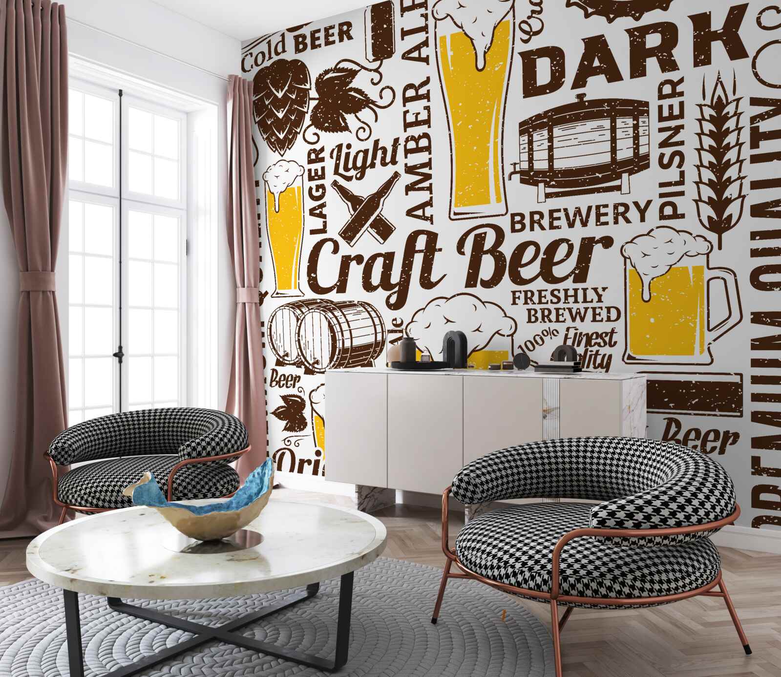 Papier peint gamme de bières