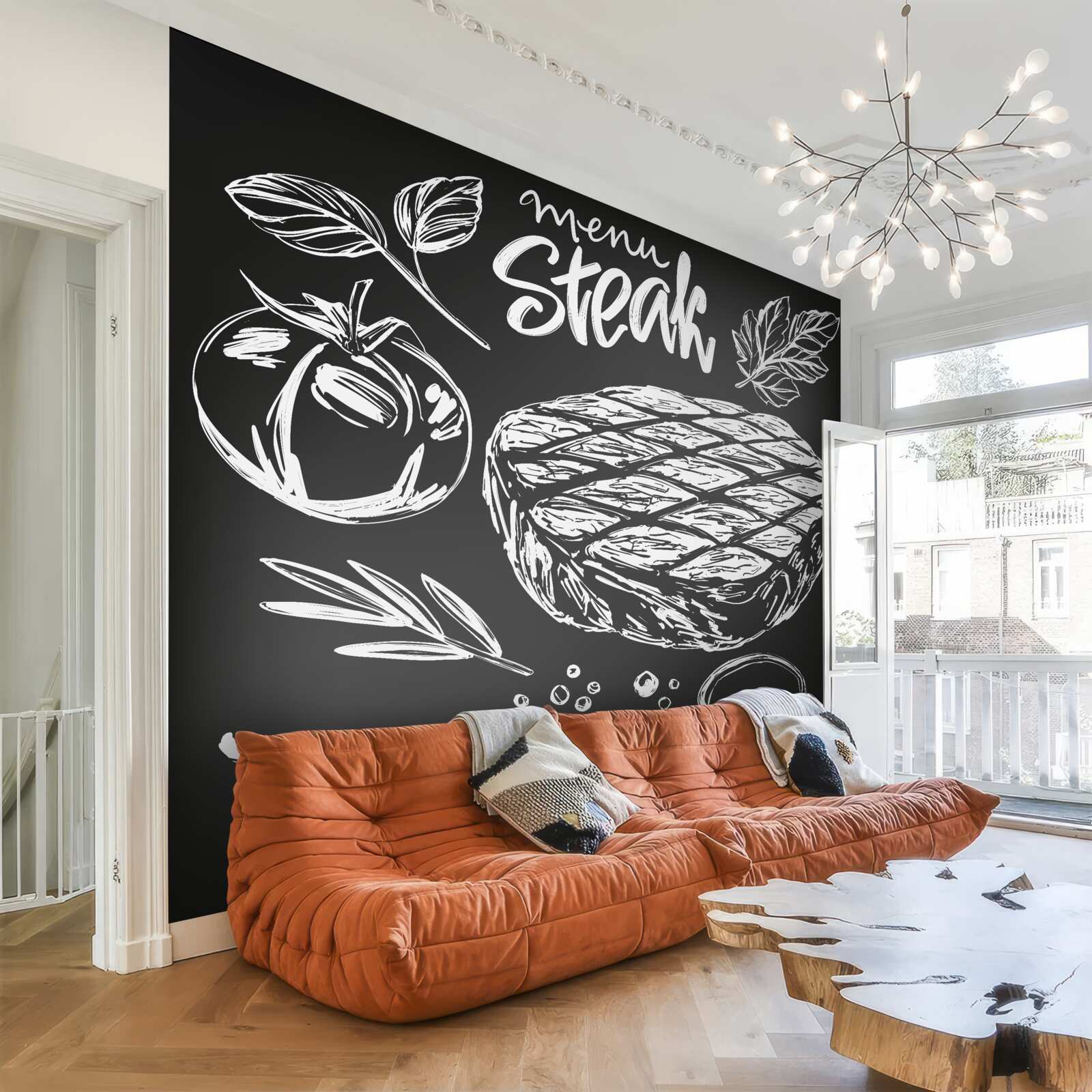 Papier peint steak aux épices