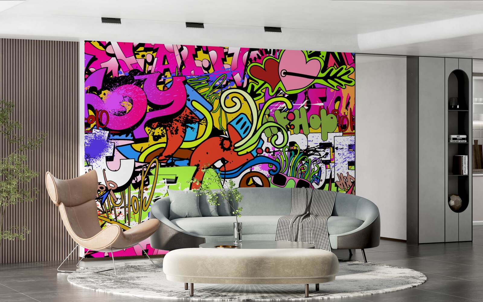 Papier peint graffitis dans les rues