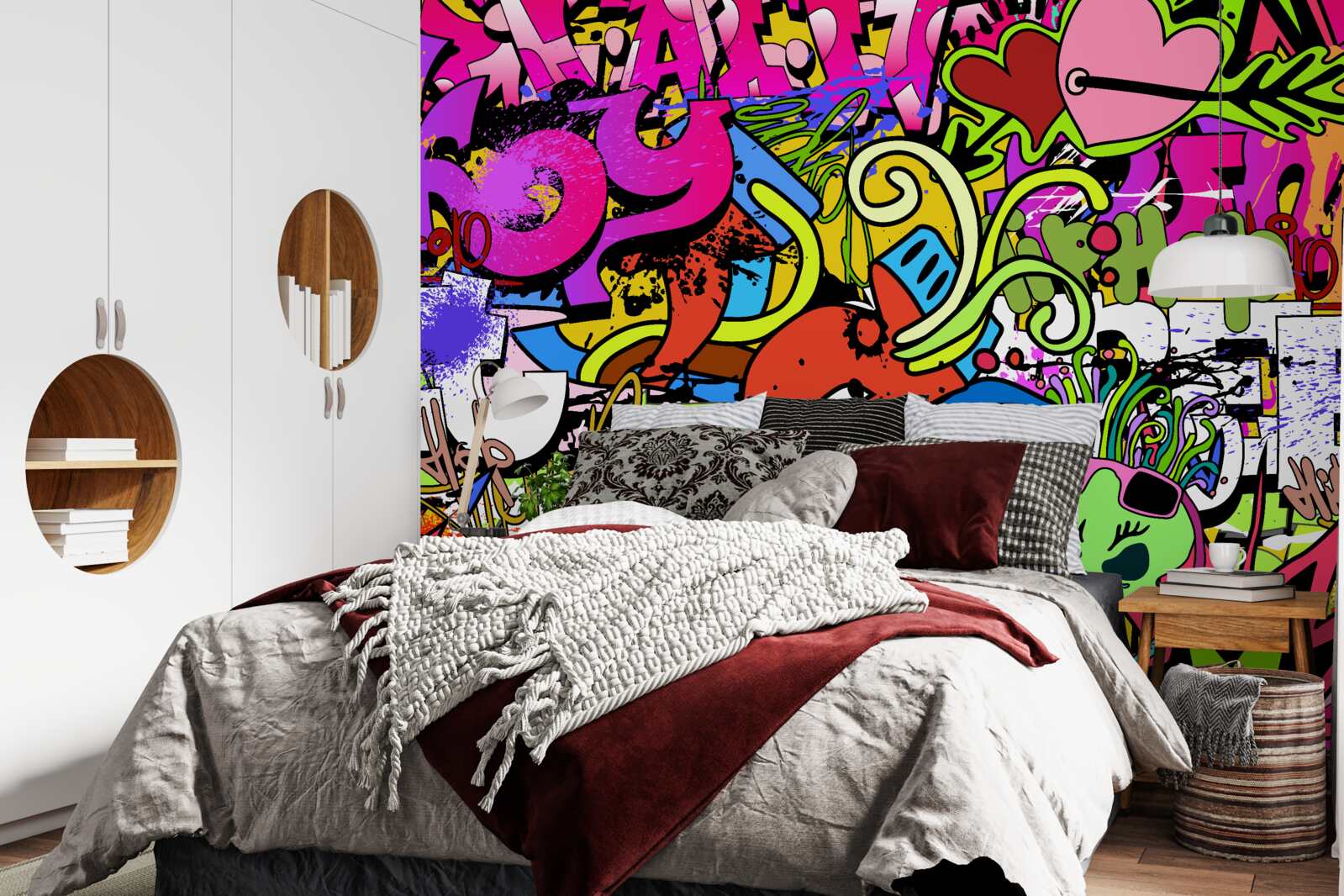 Papier peint graffitis dans les rues