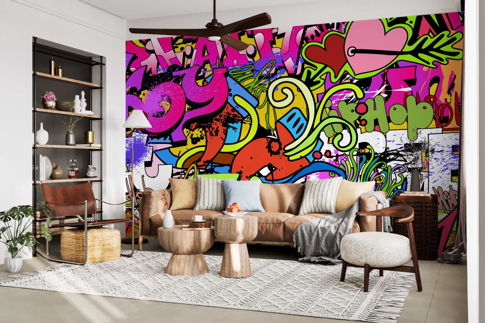 Papier peint graffitis dans les rues