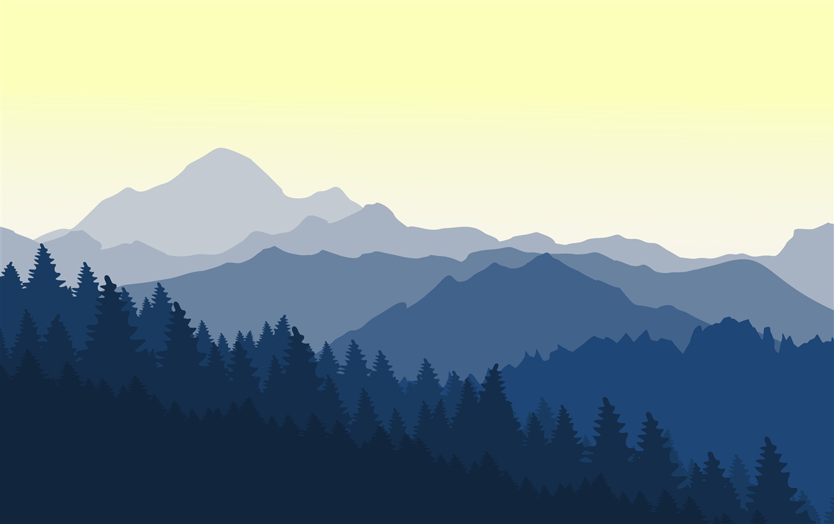 Papier peint montagnes brumeuses