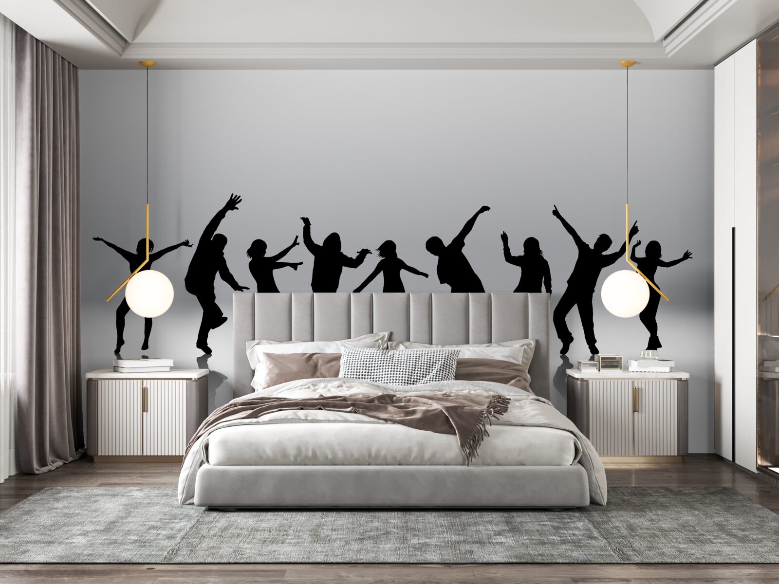 Papier peint circulation des personnes