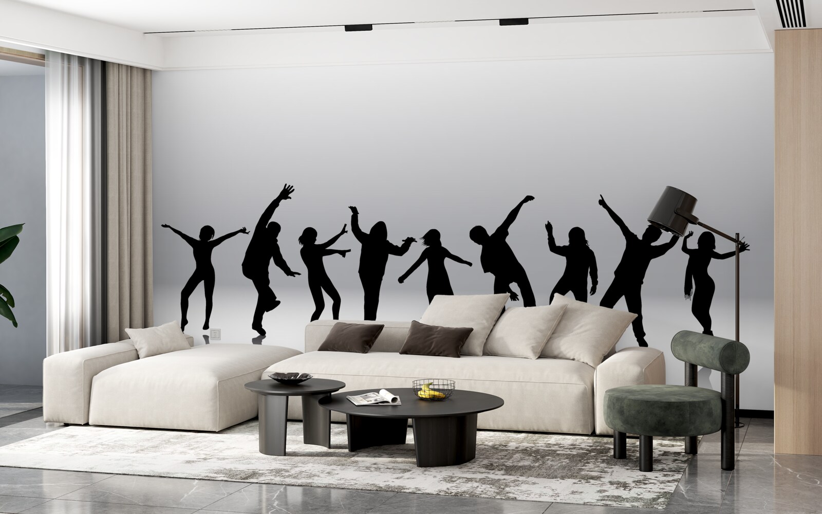 Papier peint circulation des personnes