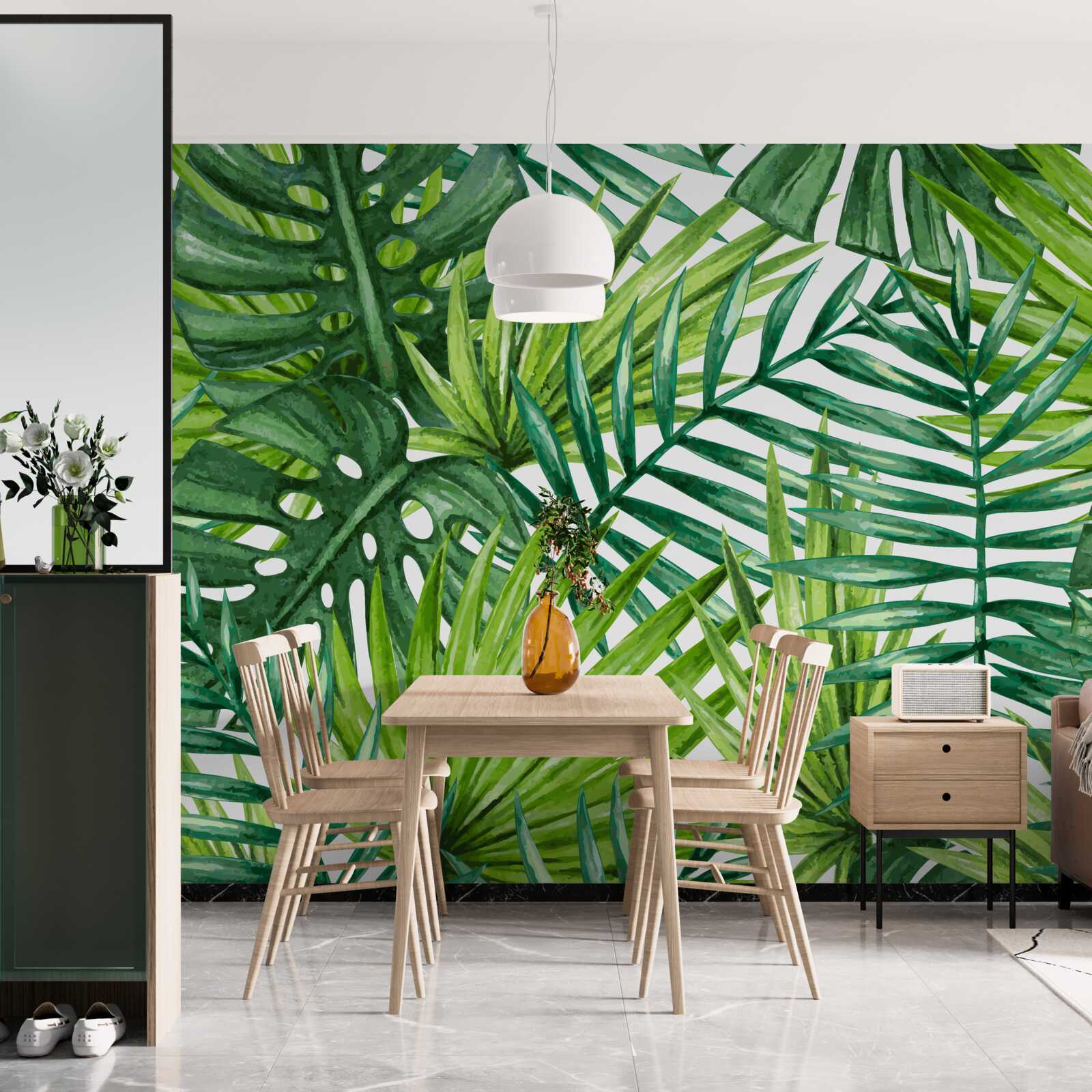 Papier peint plantes tropicales verdoyantes