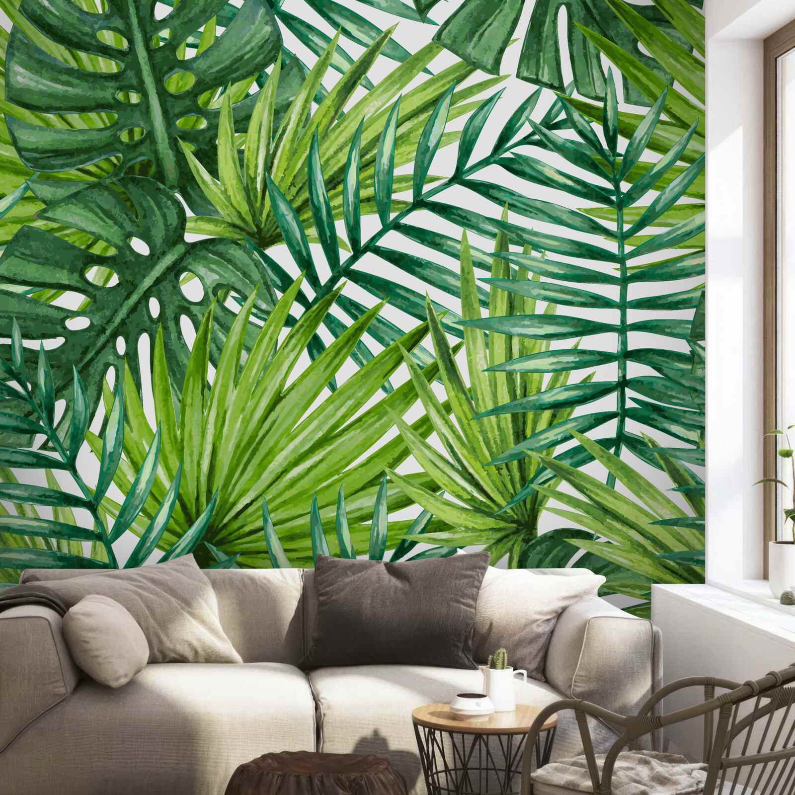 Papier peint plantes tropicales verdoyantes