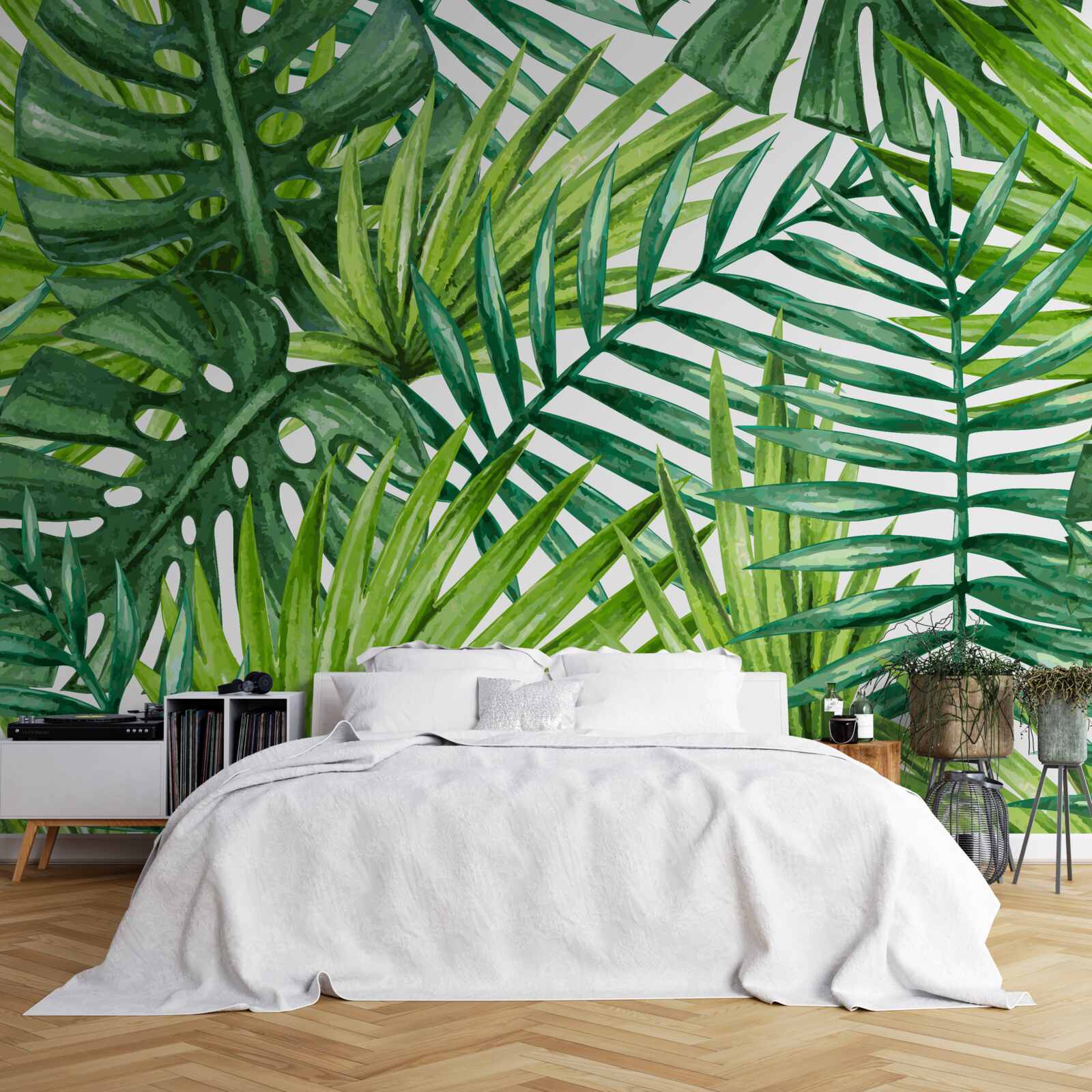 Papier peint plantes tropicales verdoyantes