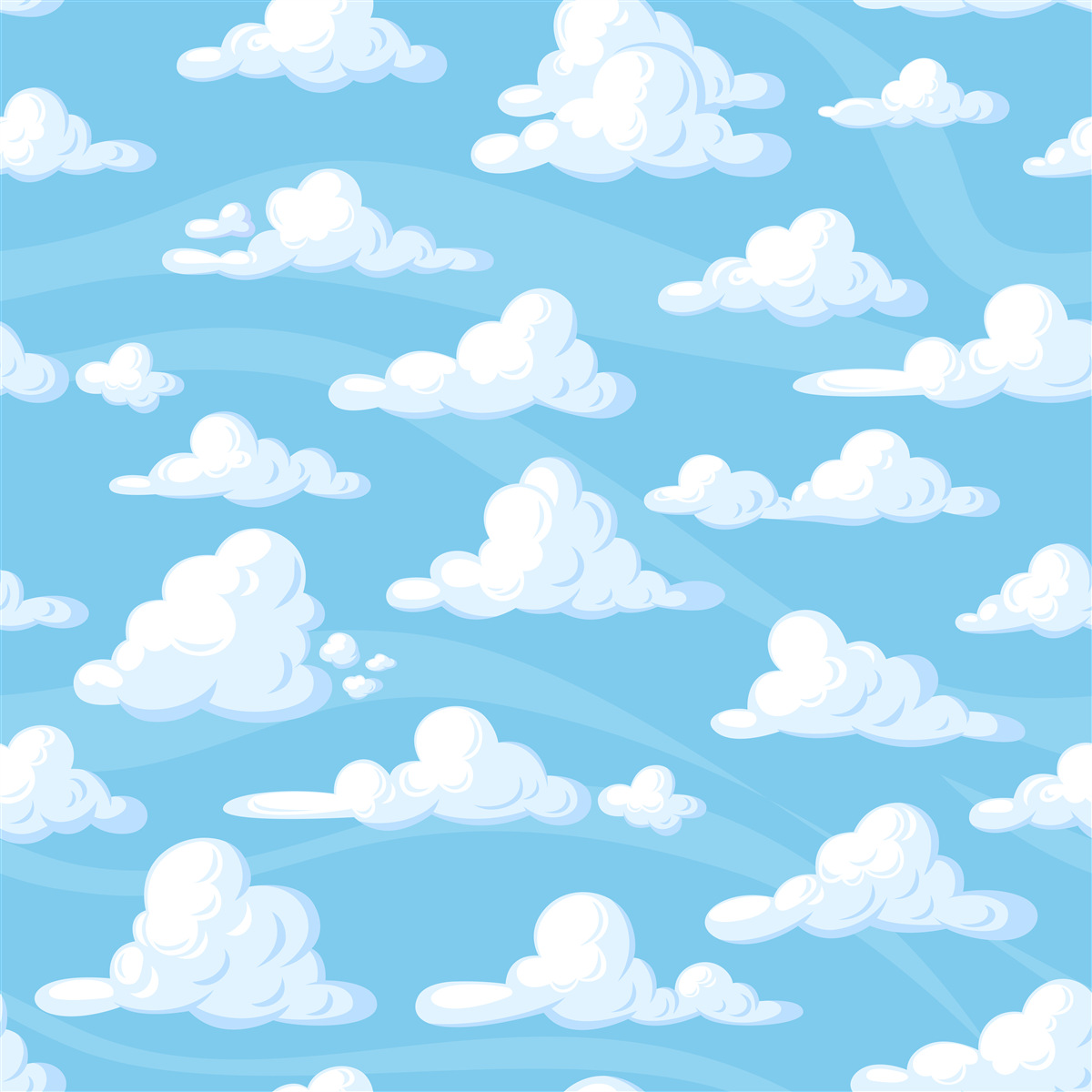 Papier peint nuages flottant dans un ciel d'azur