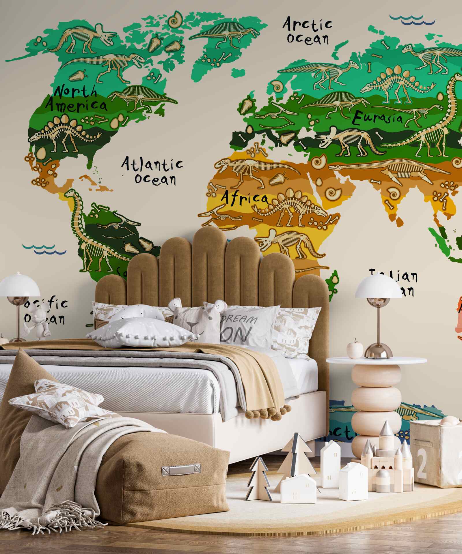 Papier peint une carte du monde dans une édition inhabituelle